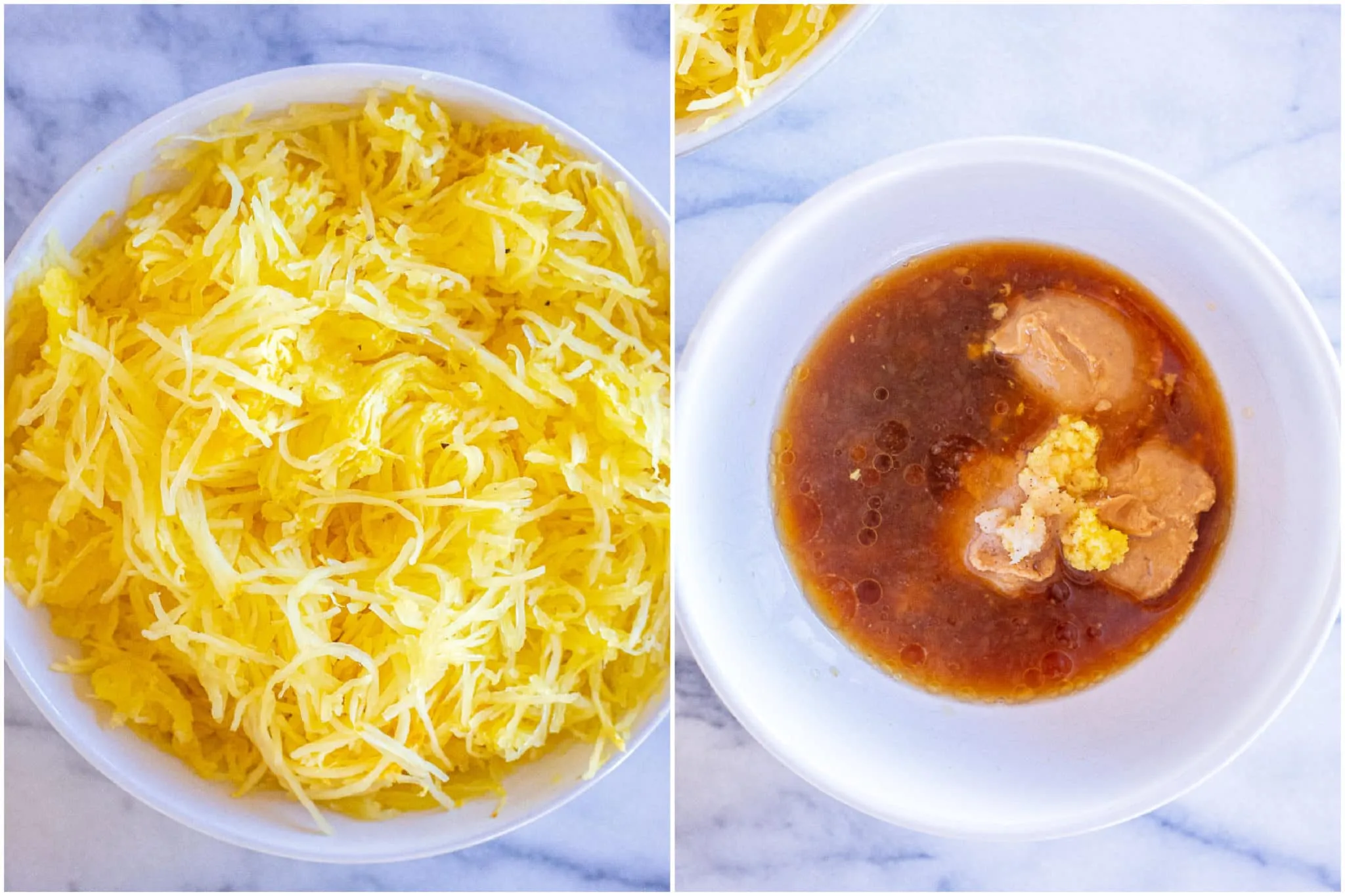 Spicy Peanut Spaghetti Squash Bowls