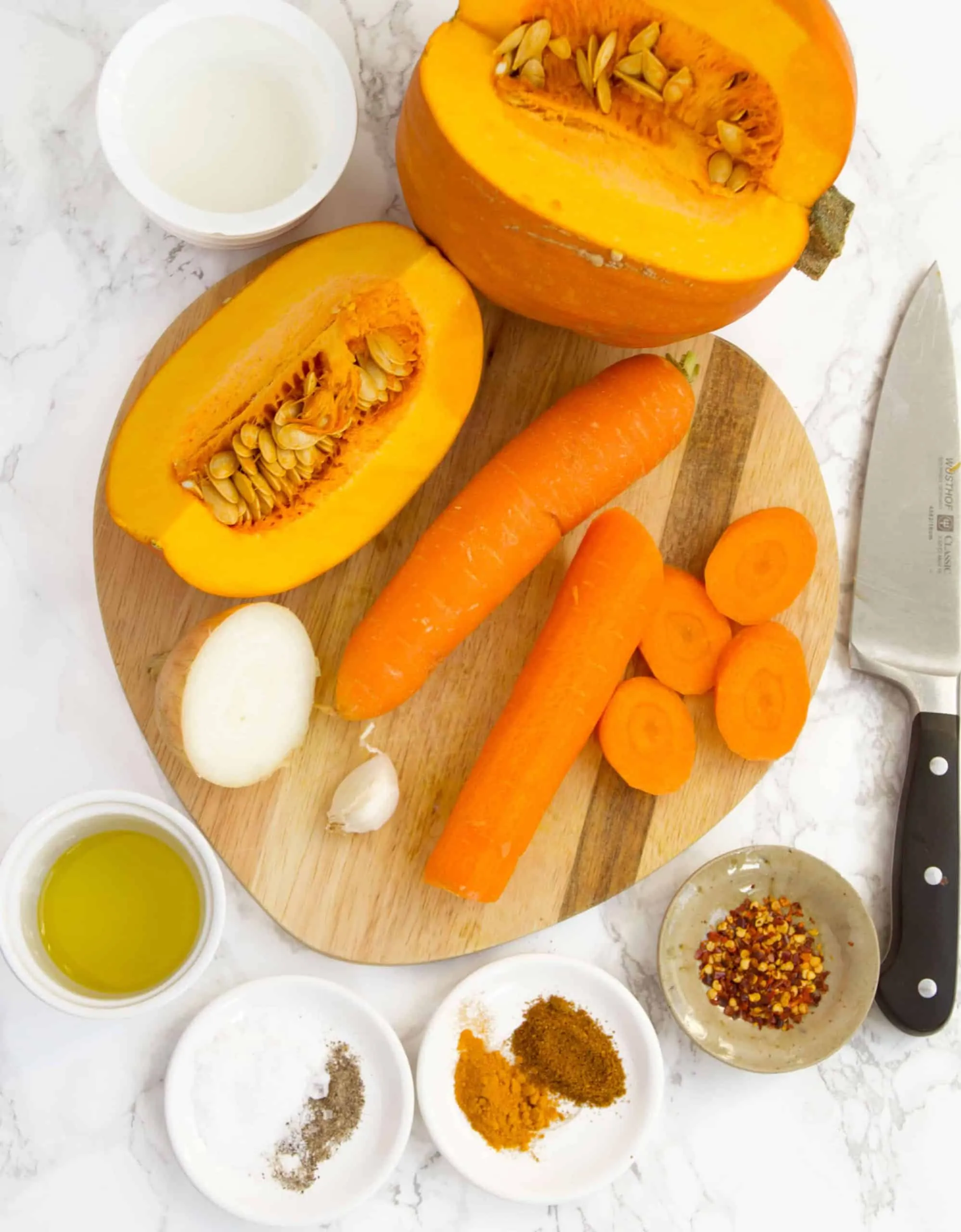 Spicy Pumpkin and Carrot Soup Vegan