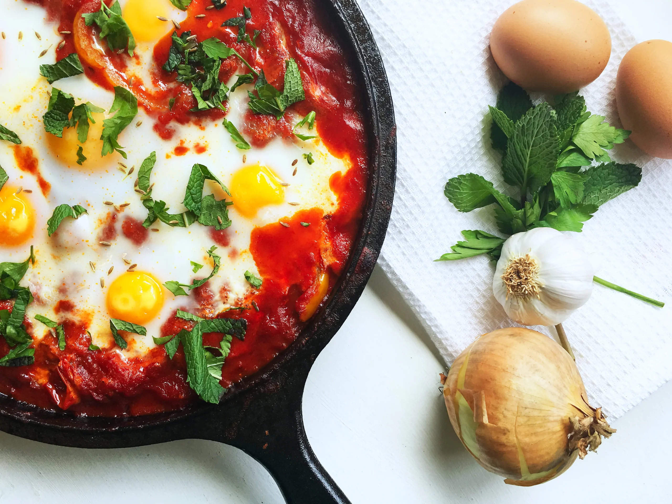 Spicy Shakshuka with Harissa