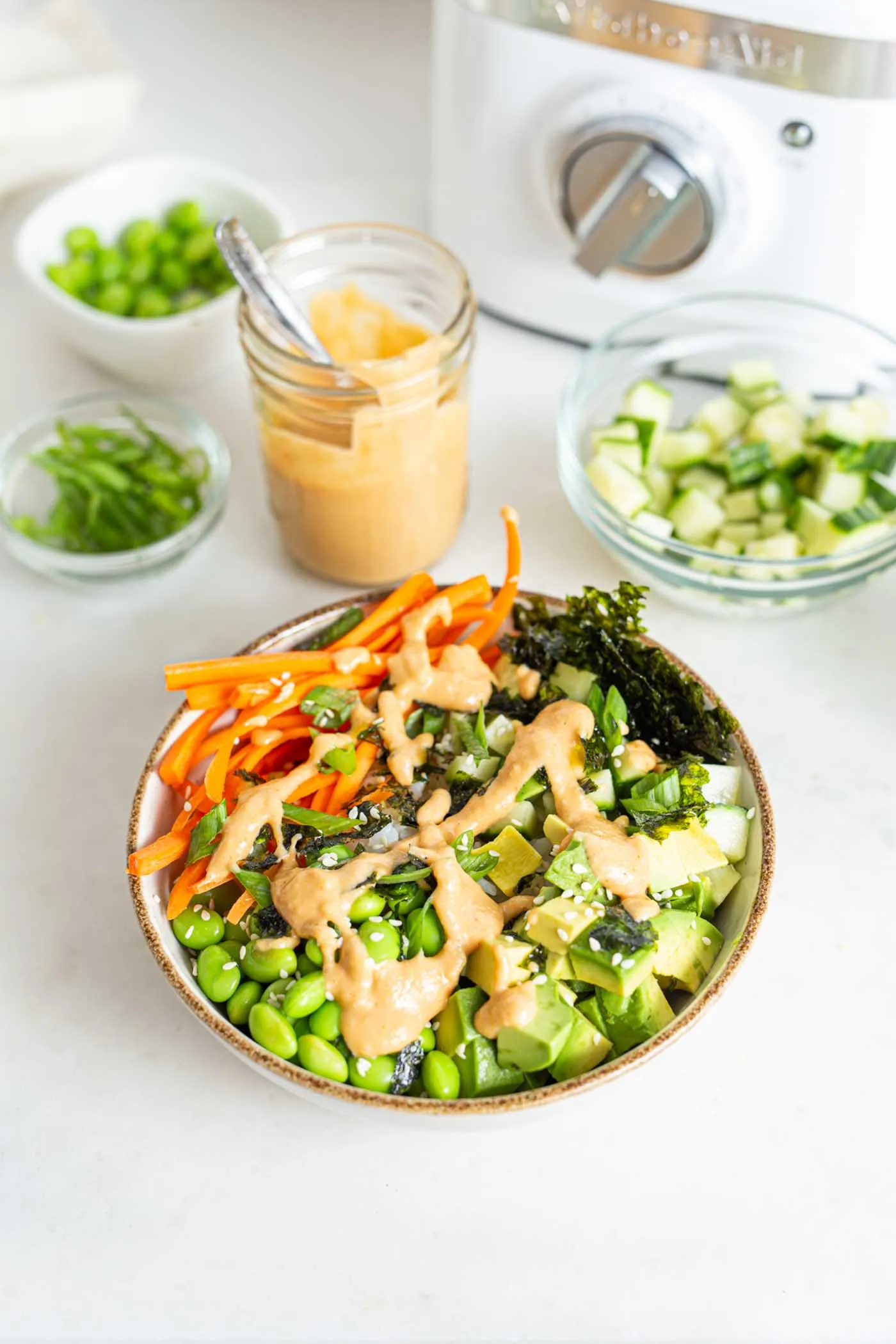 Spicy Vegetarian Sushi Bowls