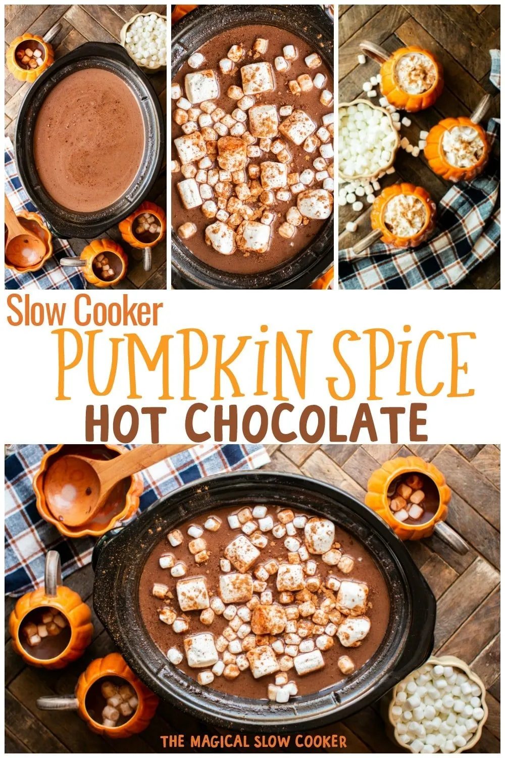 Spiked Slow Cooker Pumpkin Pie Hot Chocolate