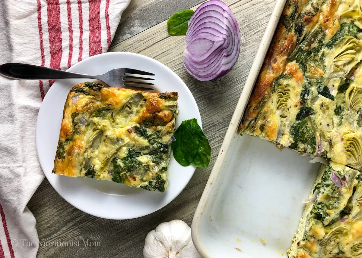 Spinach Artichoke Egg Roulade