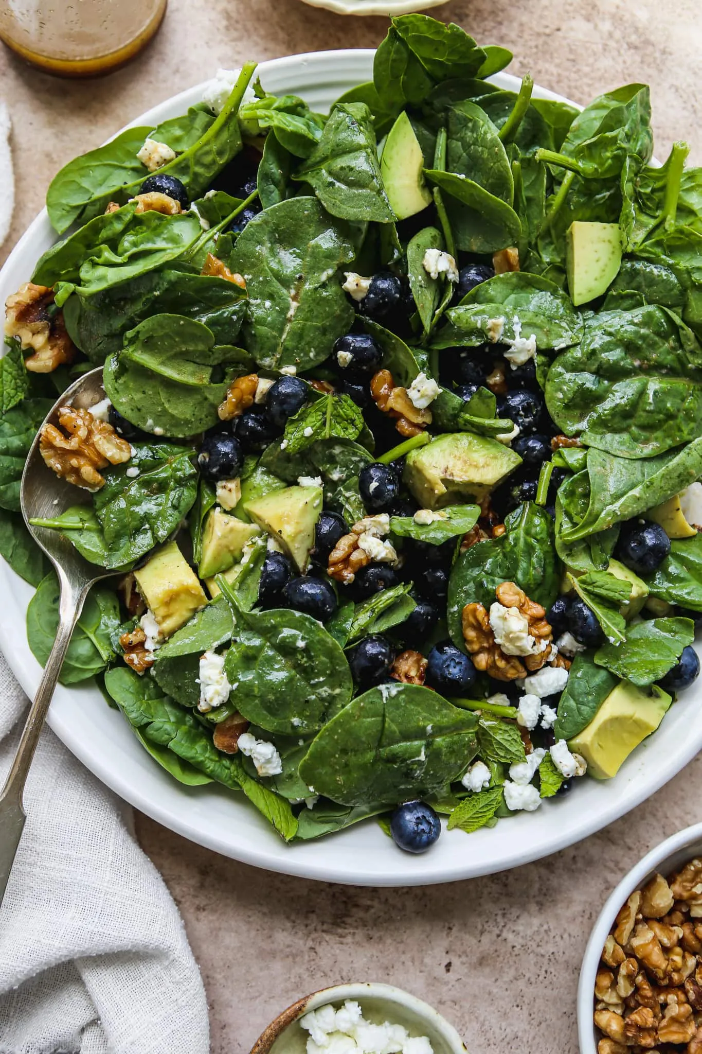 Spinach, Blueberry, and Blue Cheese Salad