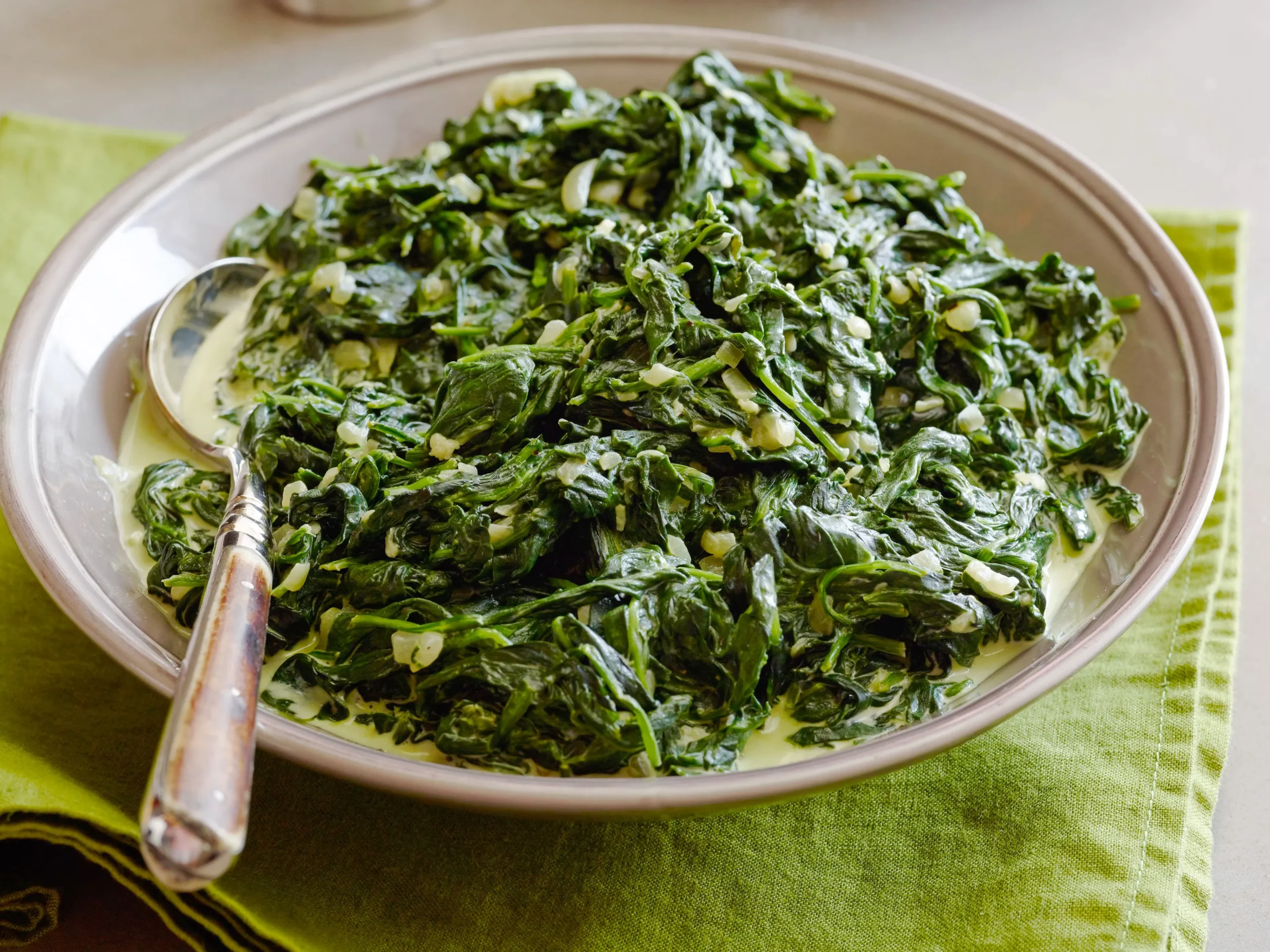Spinach Cooked in a Bihari Style