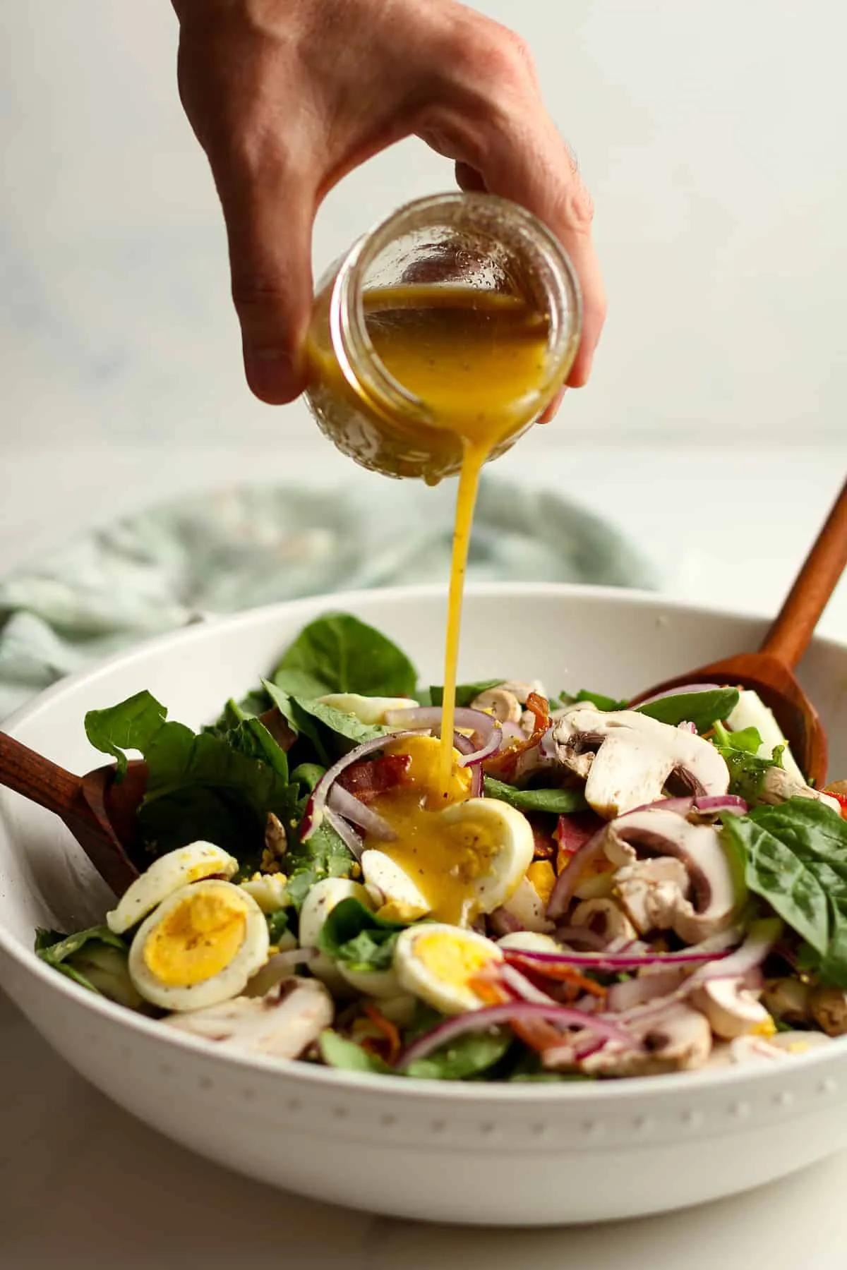 Spinach Salad with Honey Dijon Vinaigrette