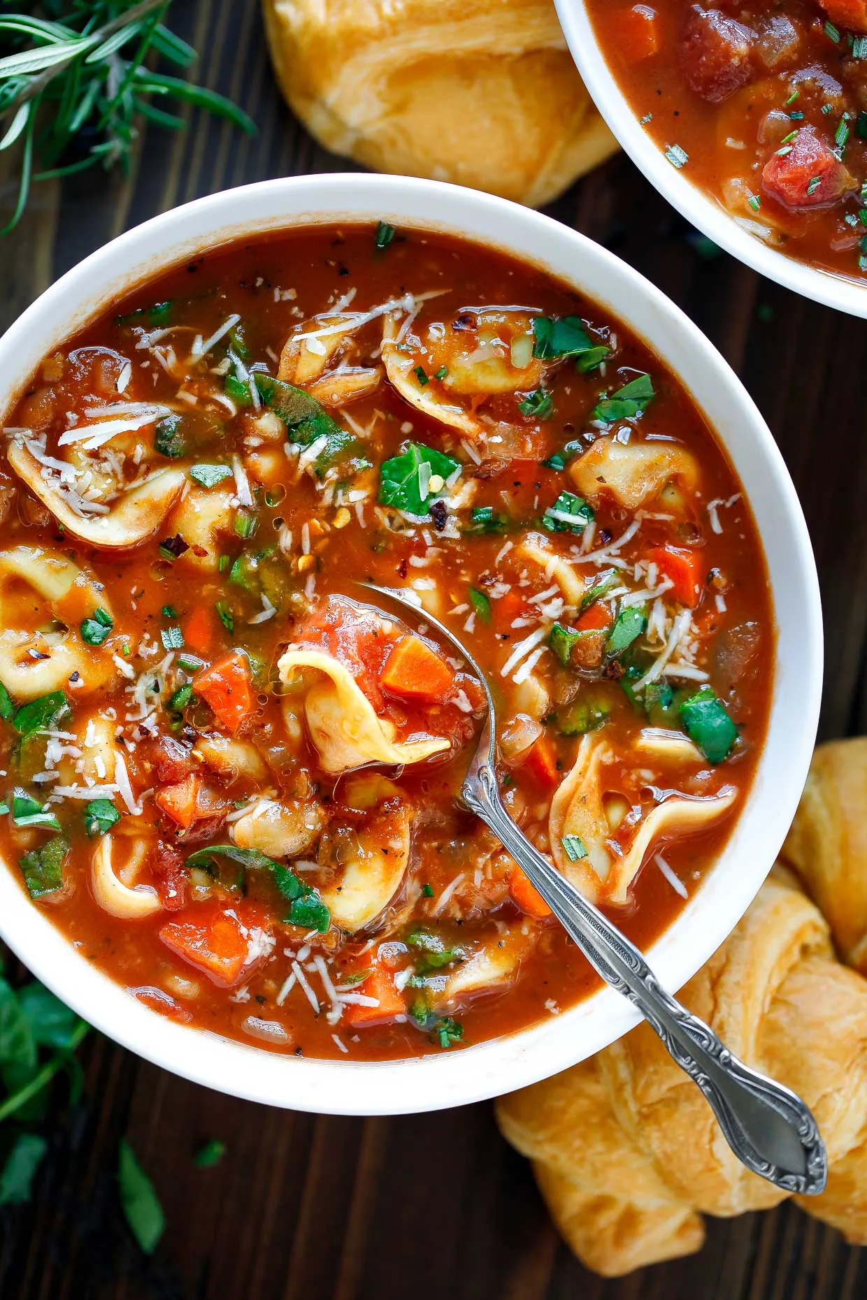 Spinach Tortellini Tomato Soup