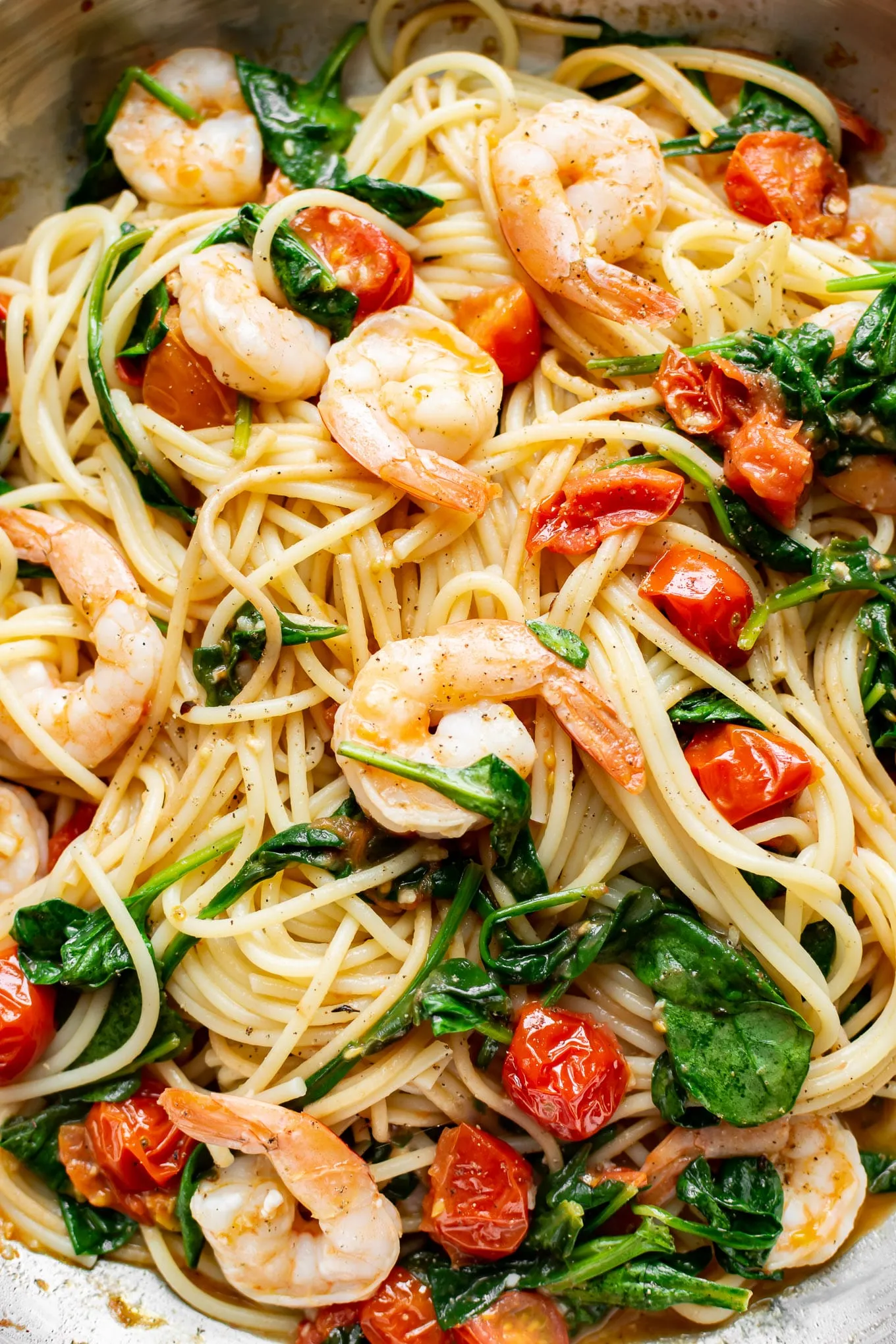 Spinach and Prawn Pasta
