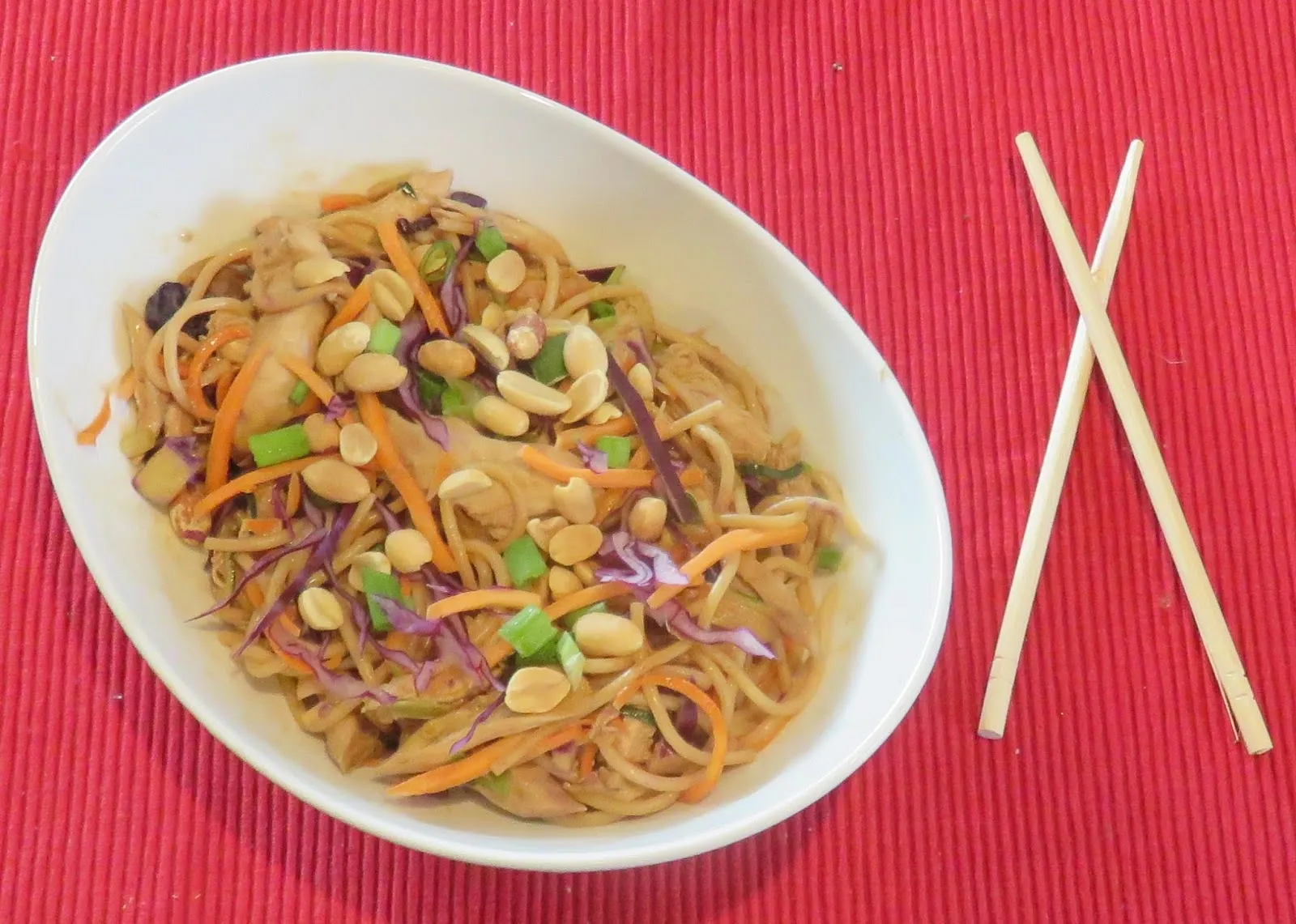 Spiralized Veggie Thai Noodle Bowls