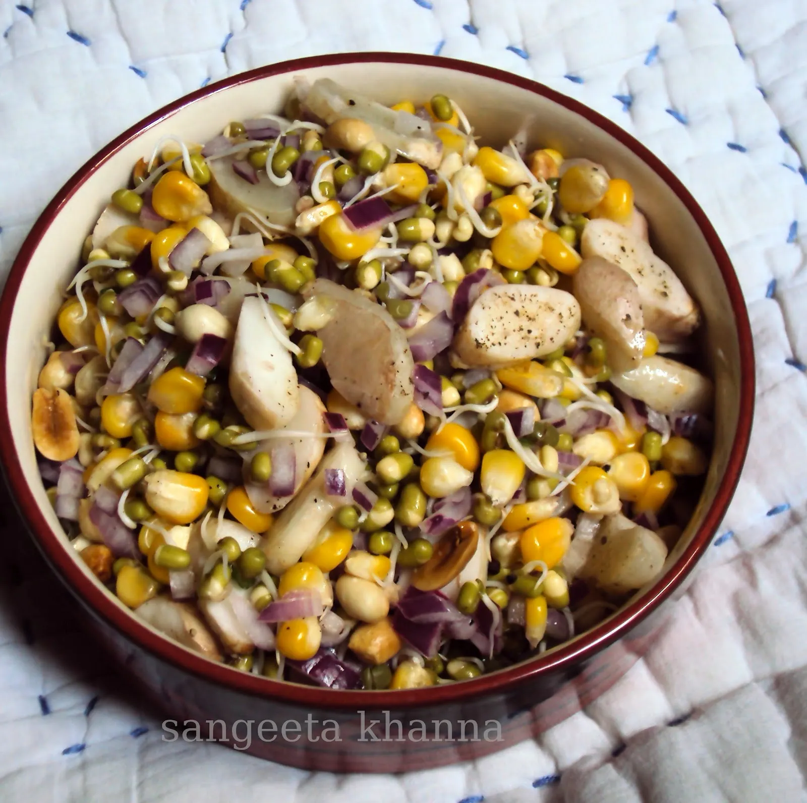 Sprouts and Water Chestnut Salad