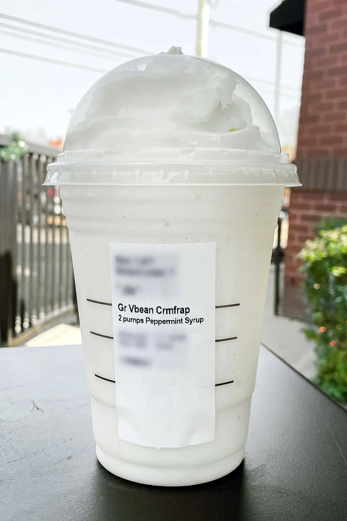 Starbucks Secret Menu Candy Cane Frappuccino