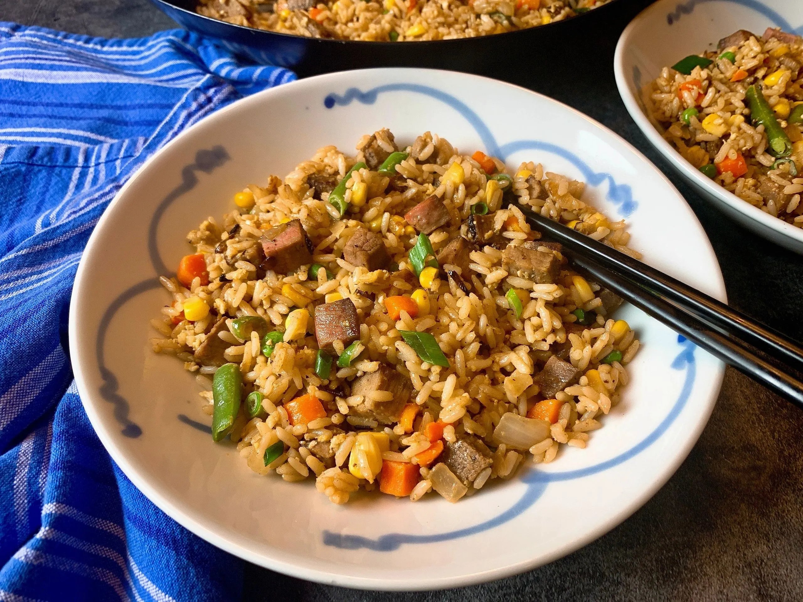 Steak and Cheese Fried Rice