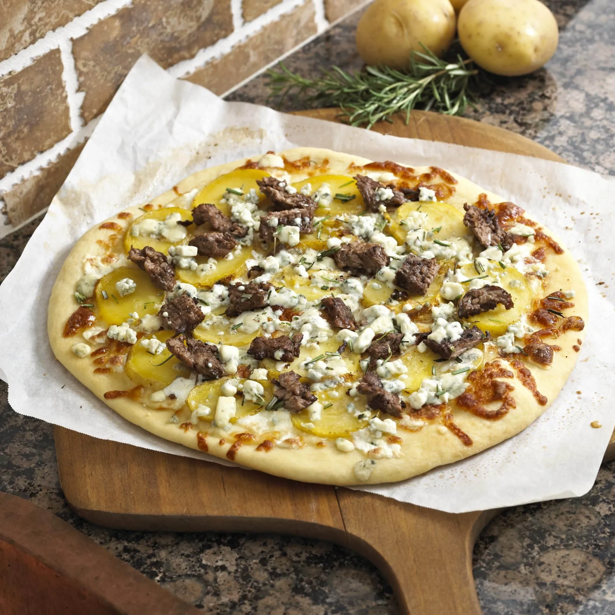 Steak and Potato Pizza
