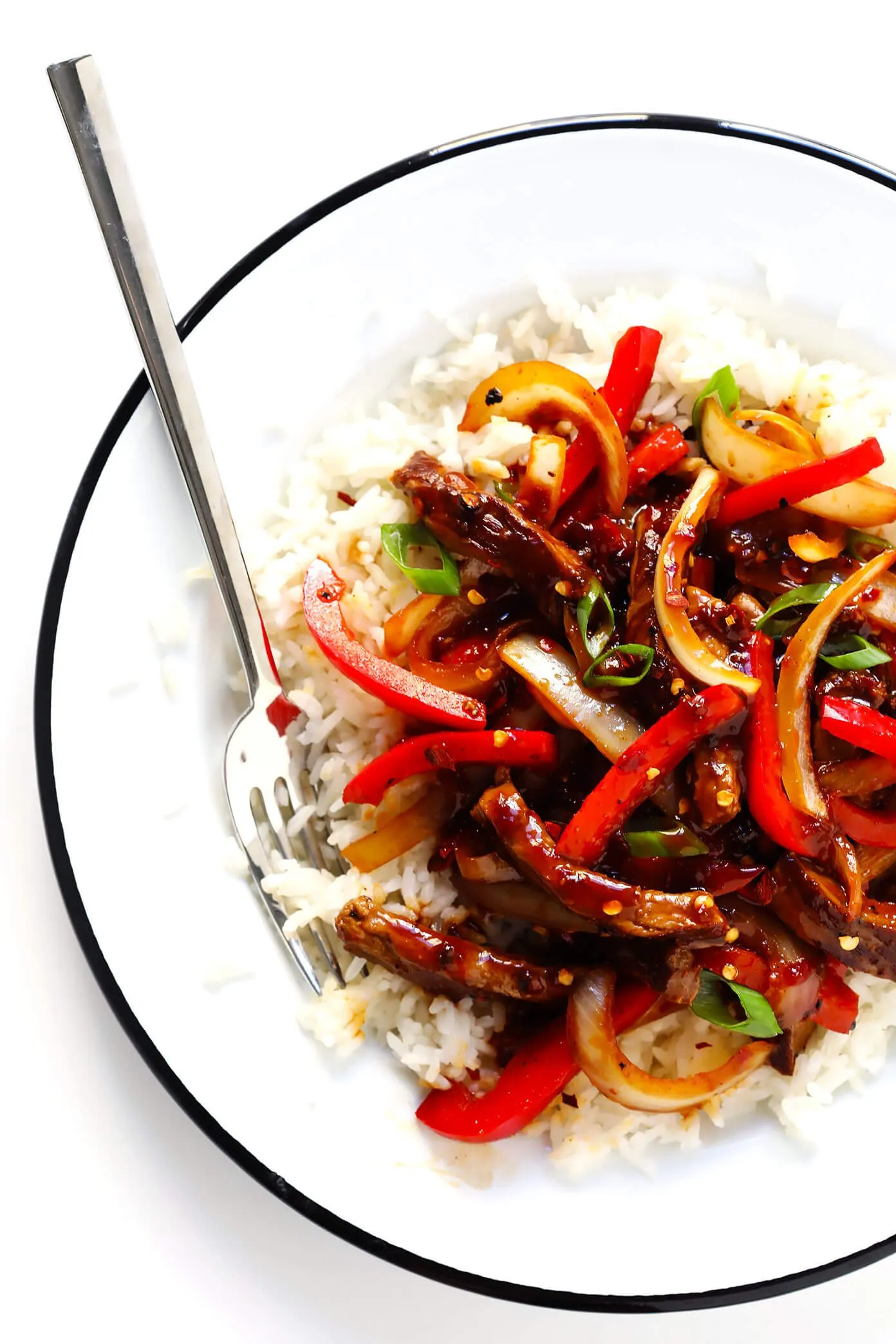 Stir Fried Szechuan Steak on Rice