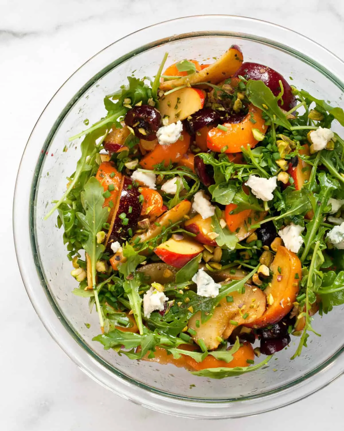 Stone Fruit Kale Barley Salad