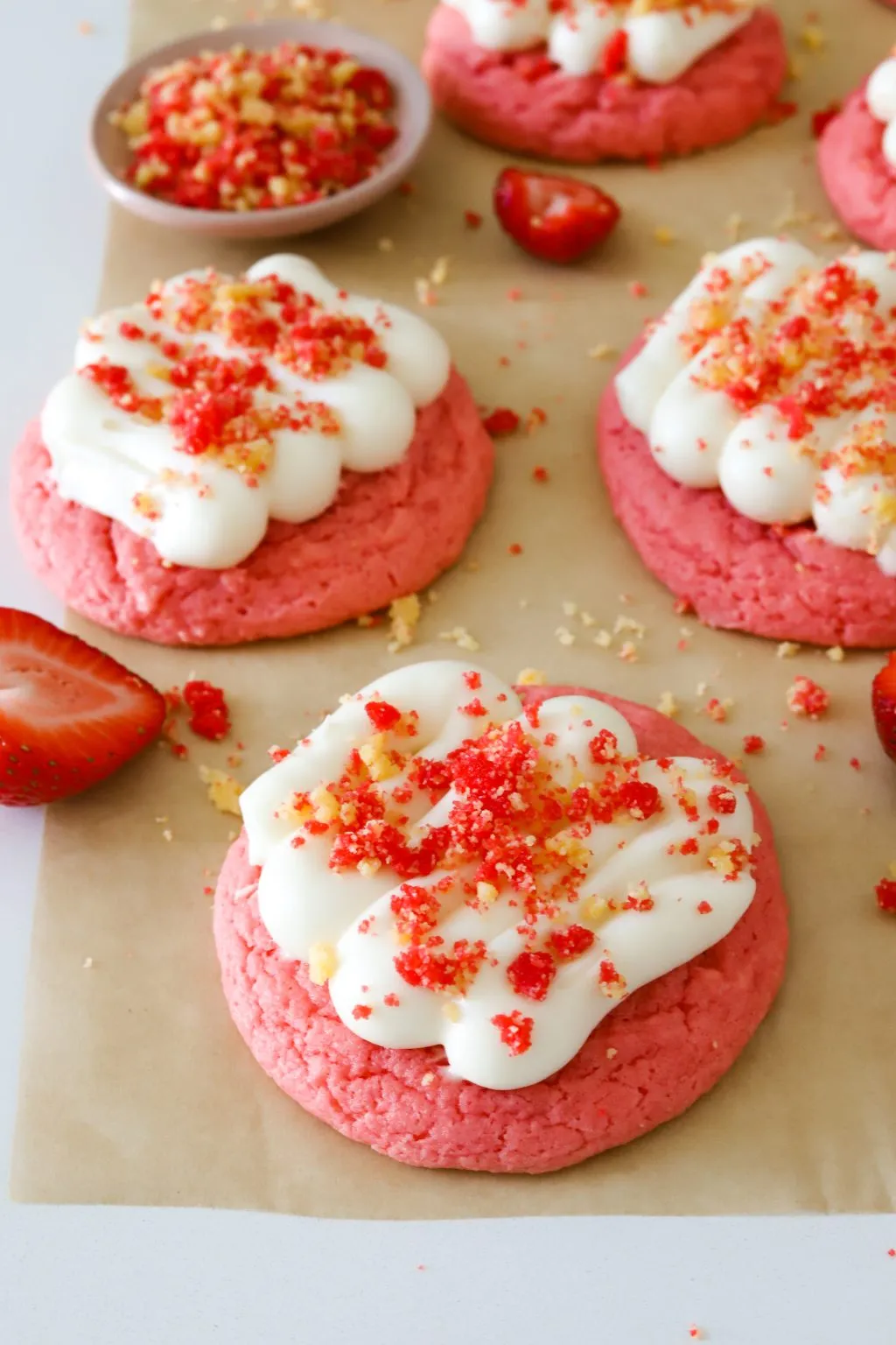 Strawberry Banana Shortcake Cookies
