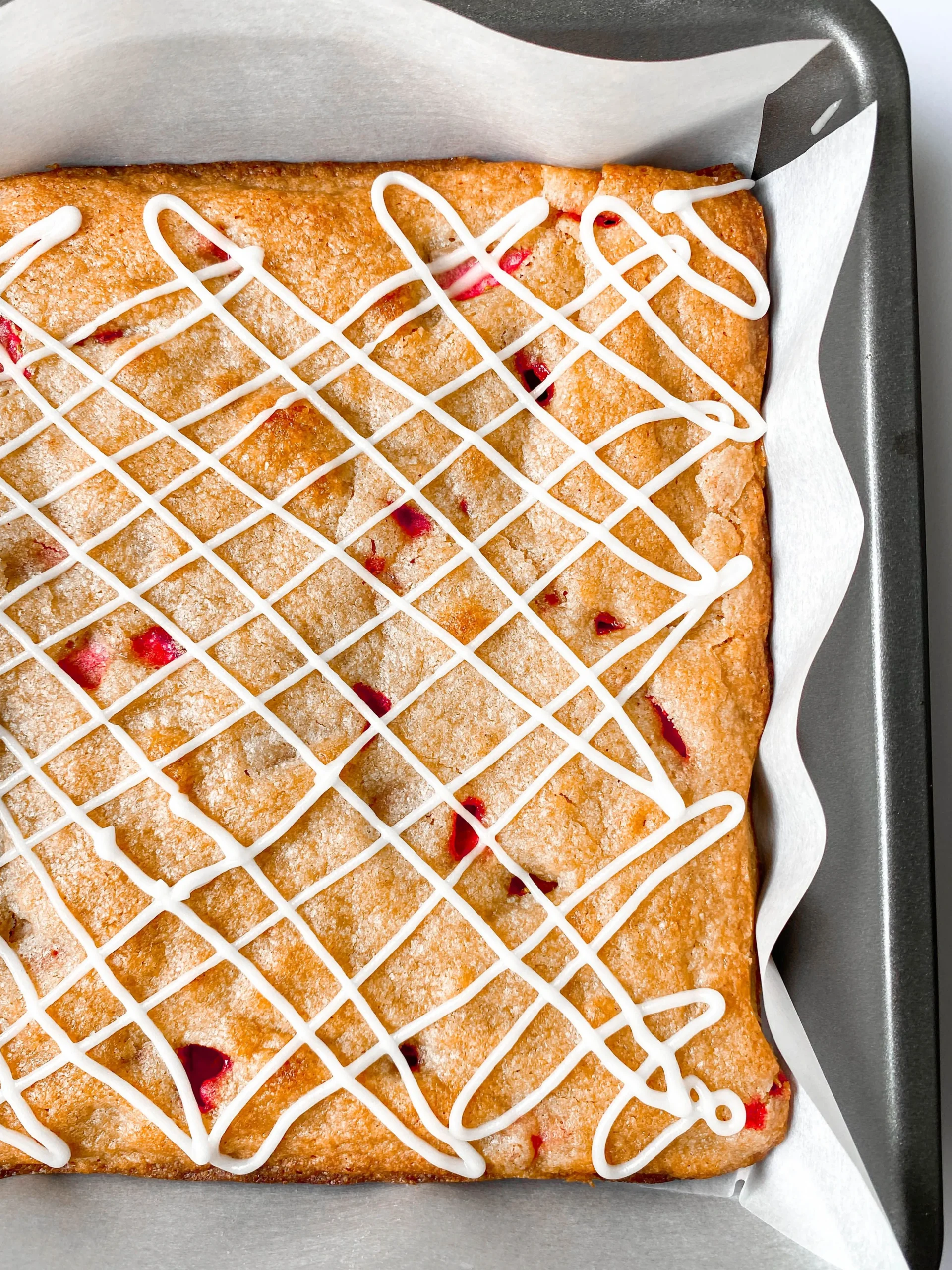 Strawberry Blondies with Cream Cheese Frosting