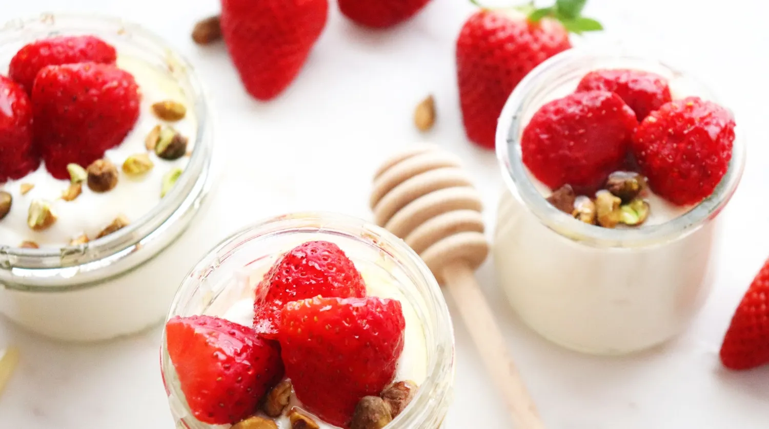 Strawberry Cannoli Parfaits with Pistachios