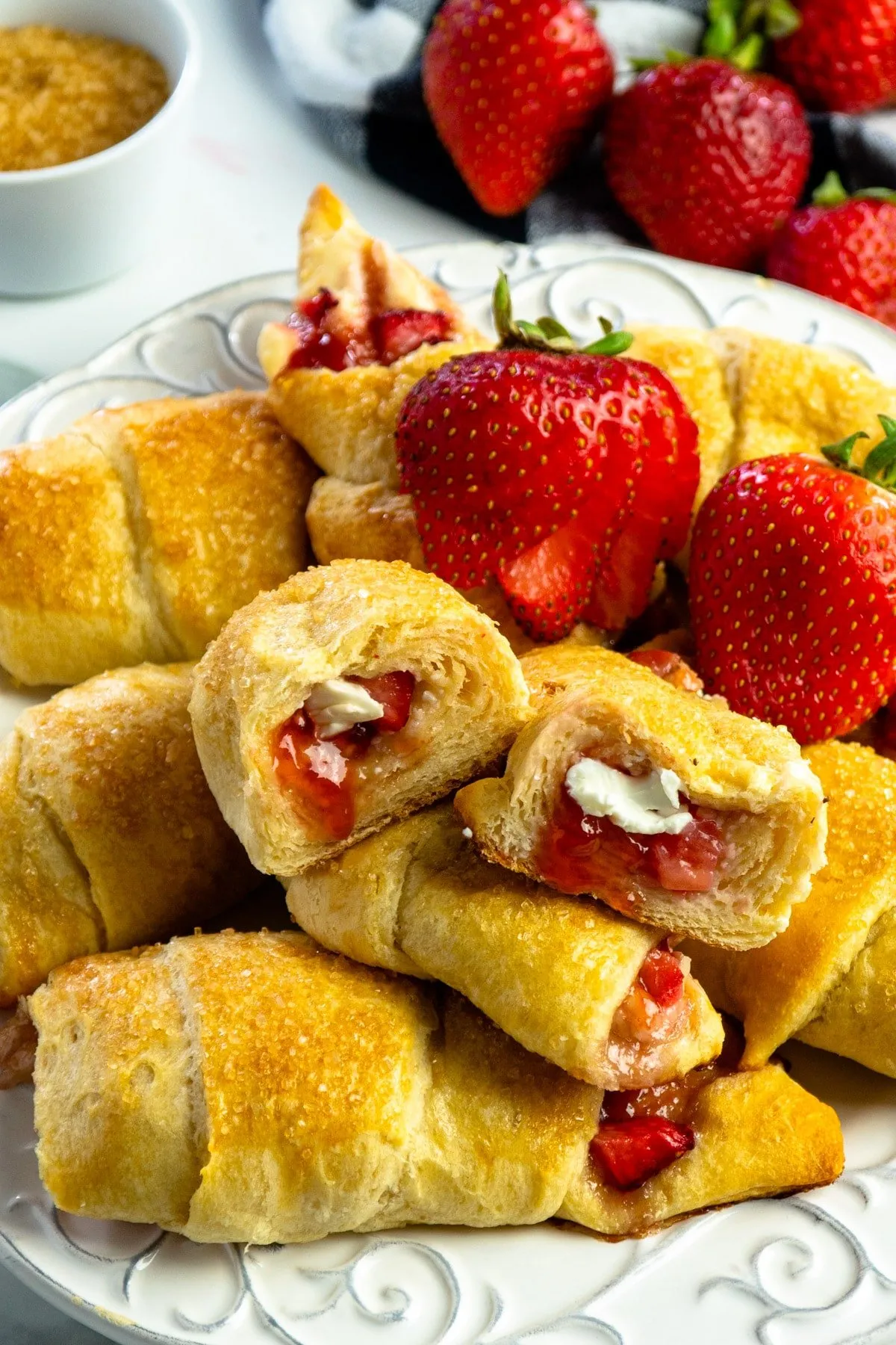 Strawberry Cheesecake Crescent Rolls