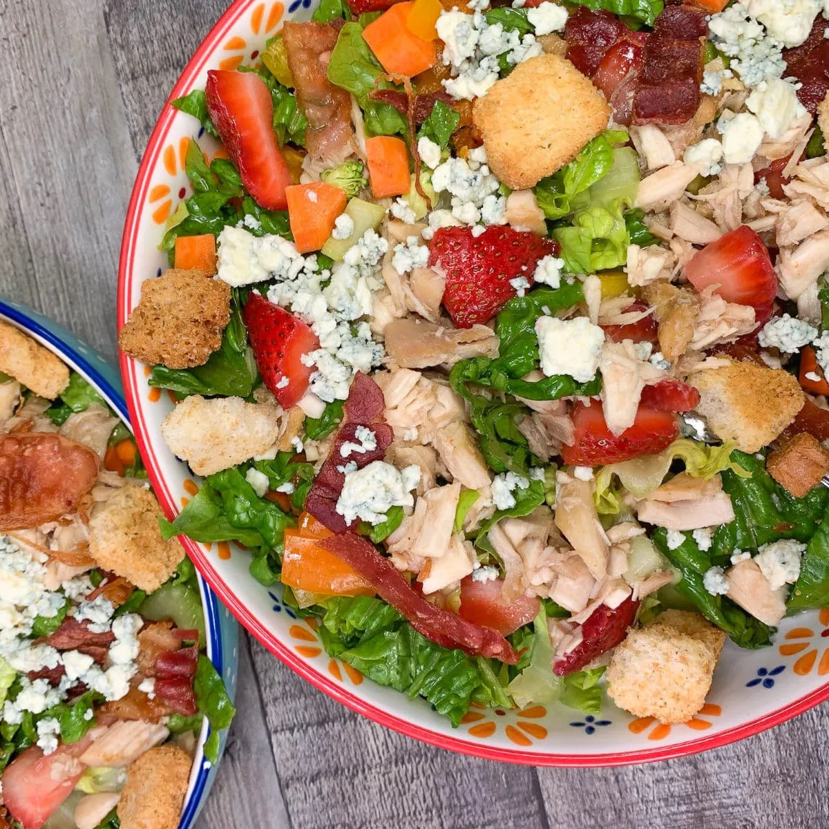 Strawberry Chicken Salad with Roasted Chicken and Cracked Black Pepper