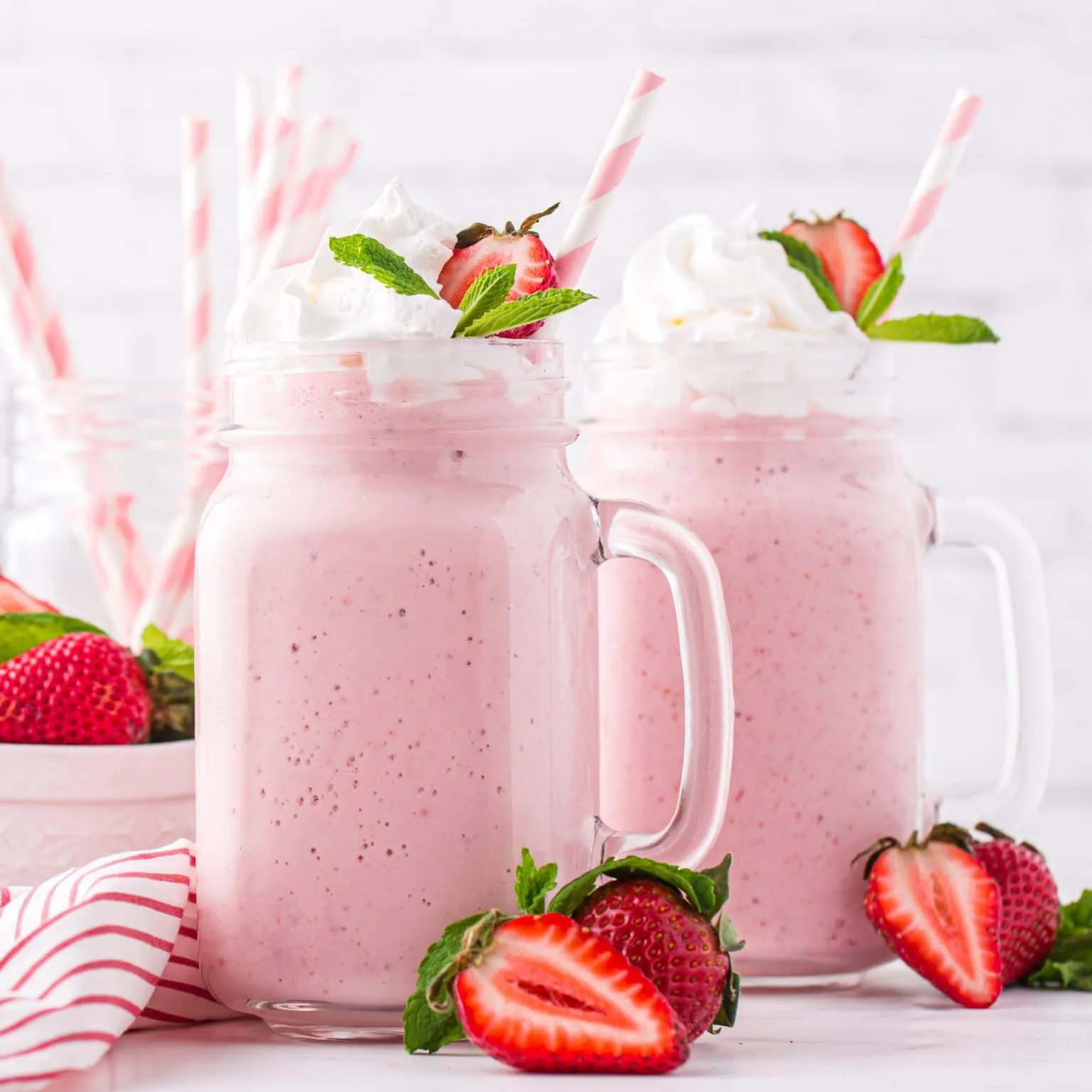 Strawberry Crème Fraîche Milkshake