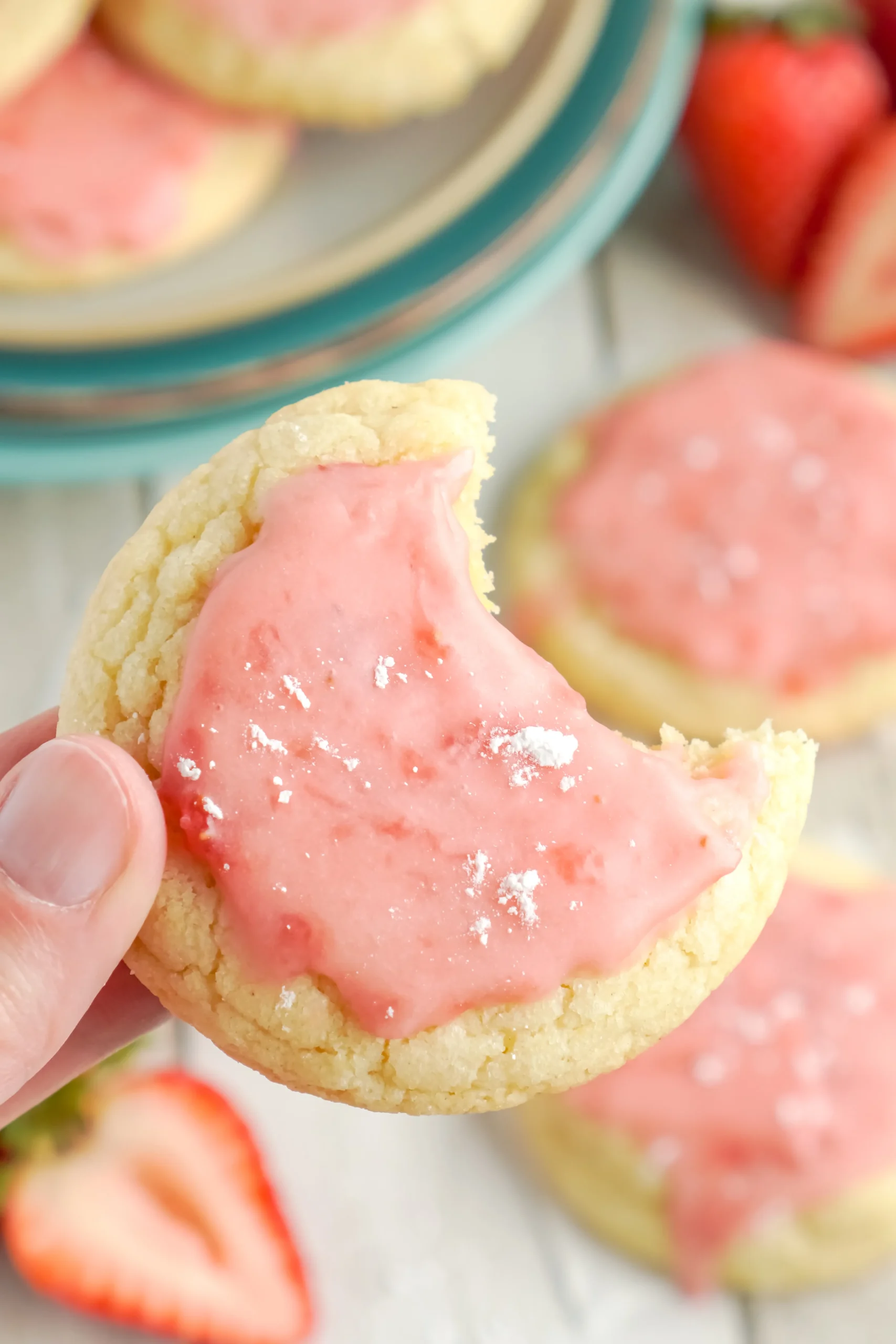 Strawberry Glazed Sugar Cookies