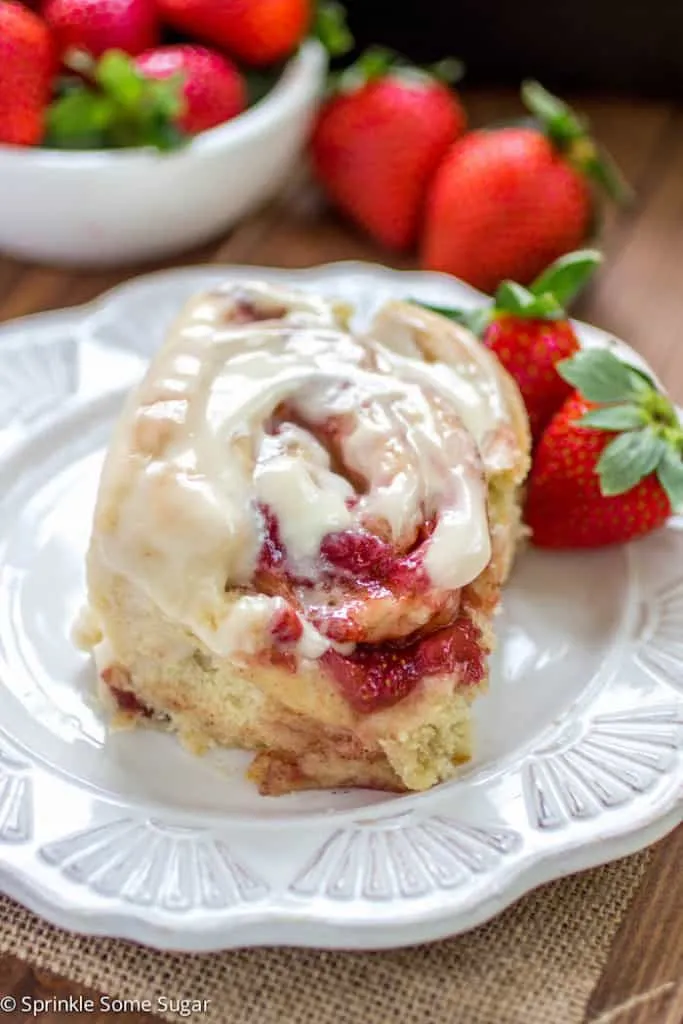 Strawberry Mint Cinnamon Rolls