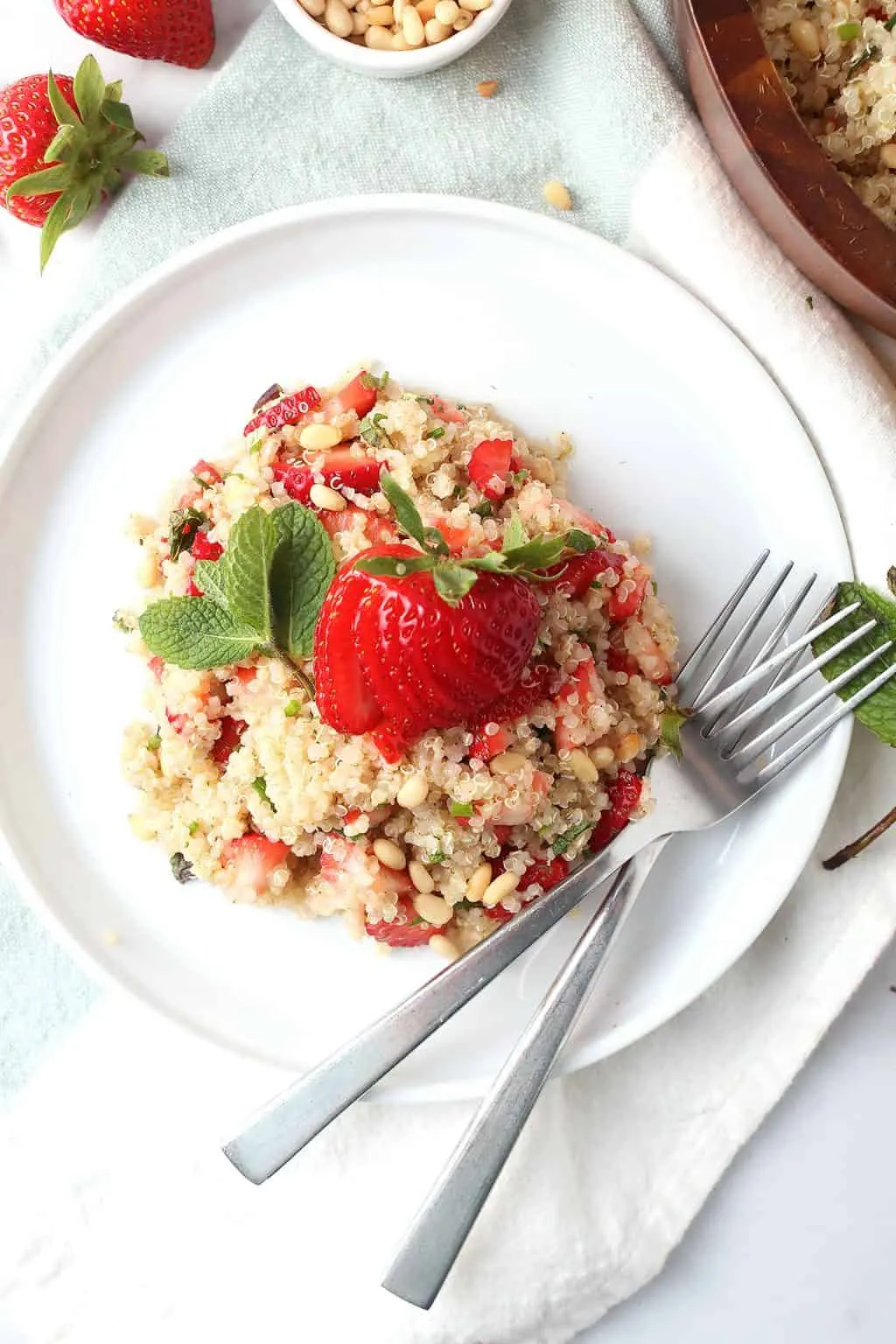 Strawberry Mint Quinoa Salad