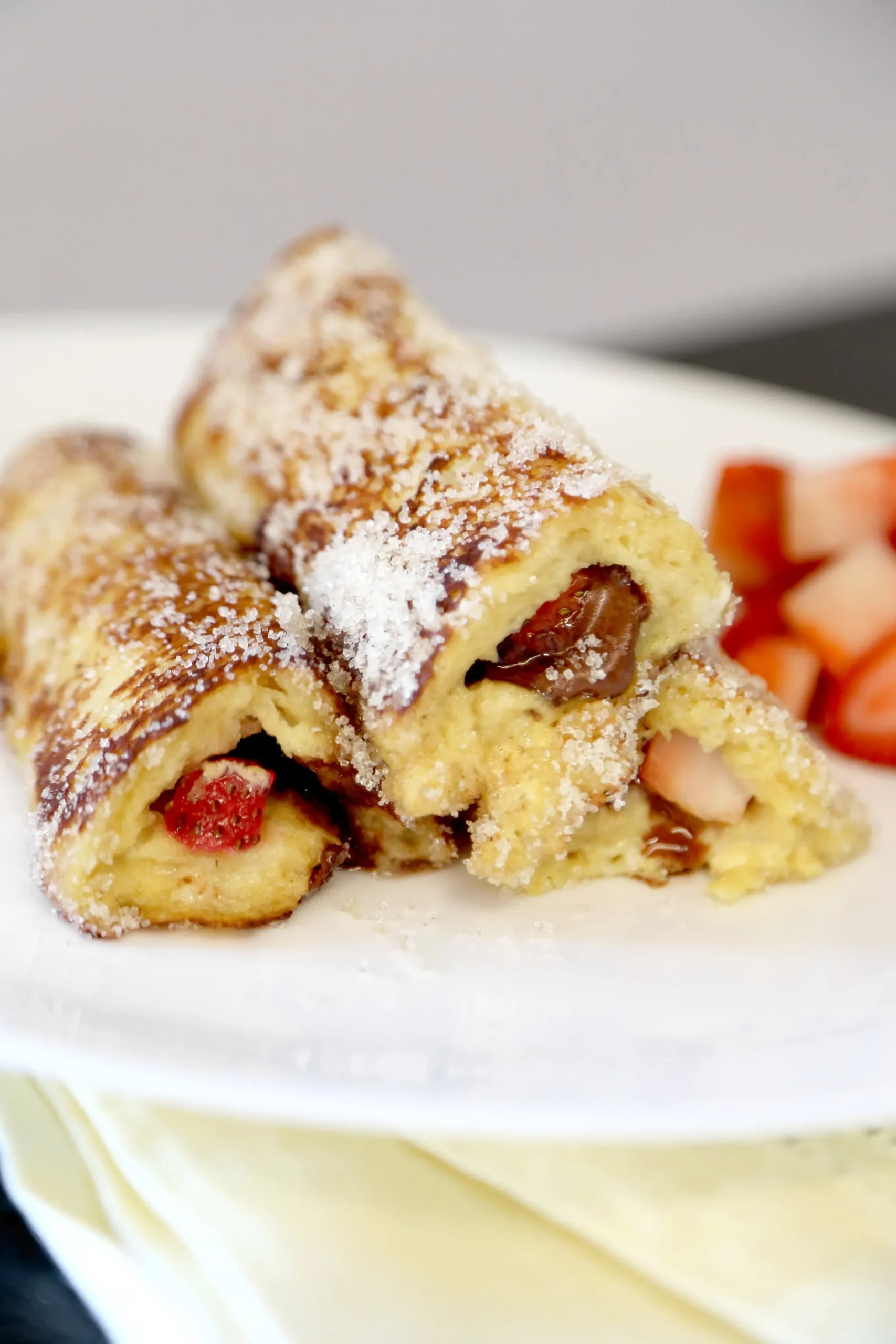 Strawberry Nutella French Toast Rolls