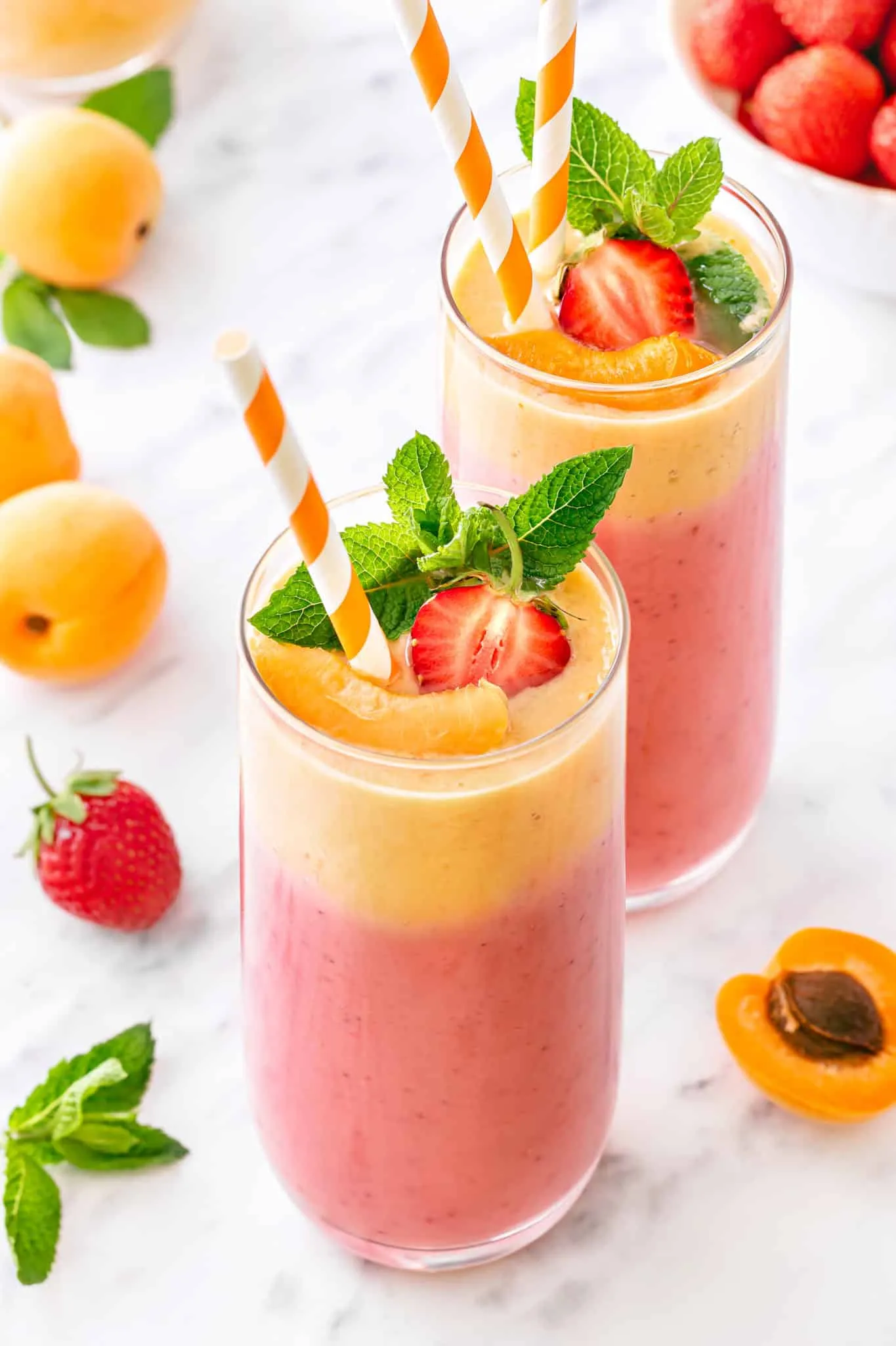 Strawberry Peach Apricot Smoothie