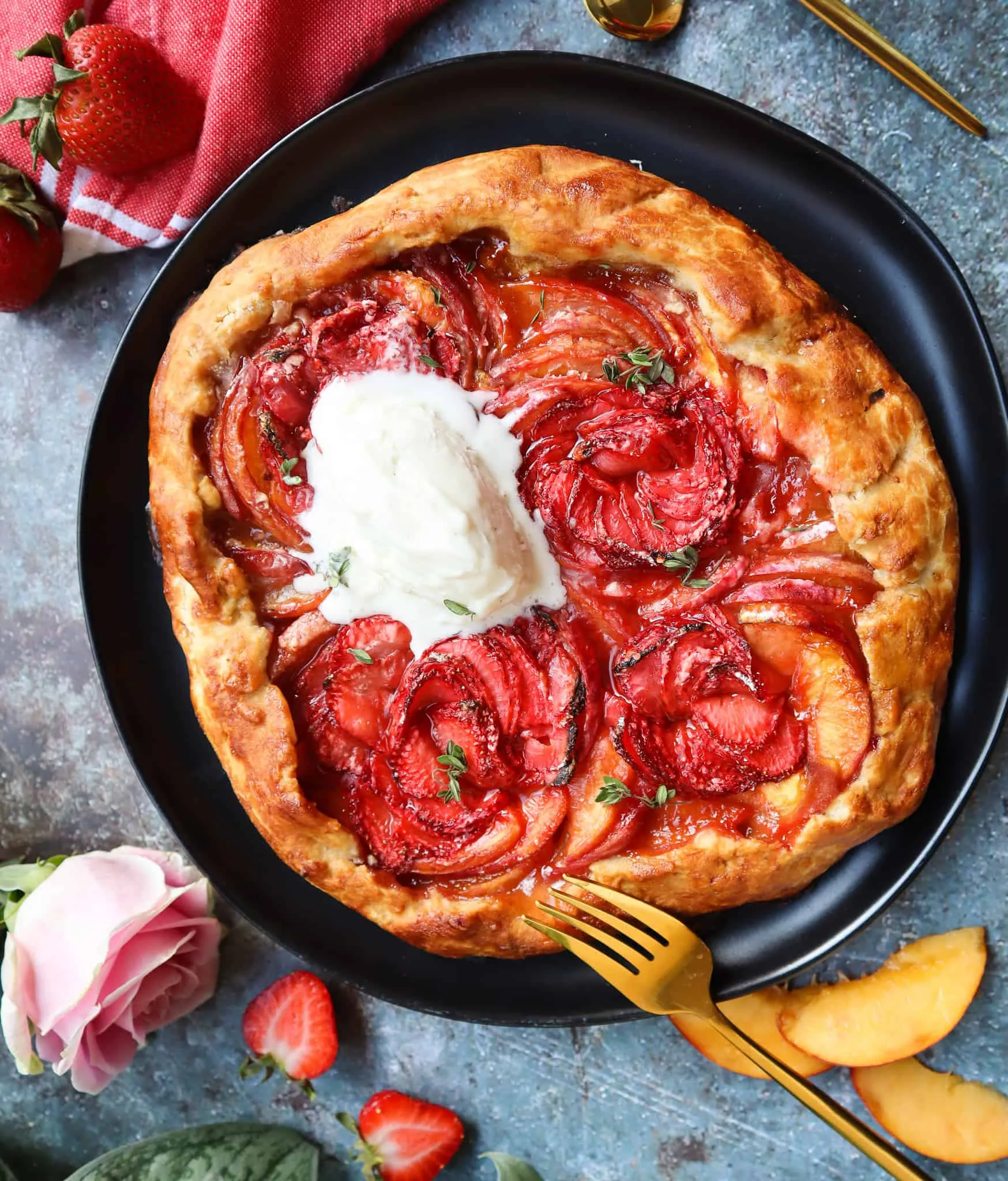 Strawberry Peach Galette Gluten Free