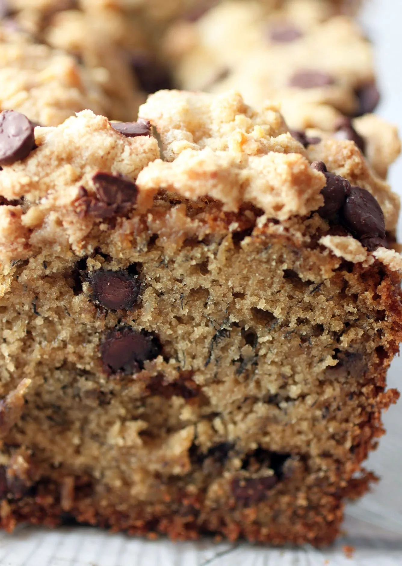 Streusel Topped Chocolate Chip Banana Bread