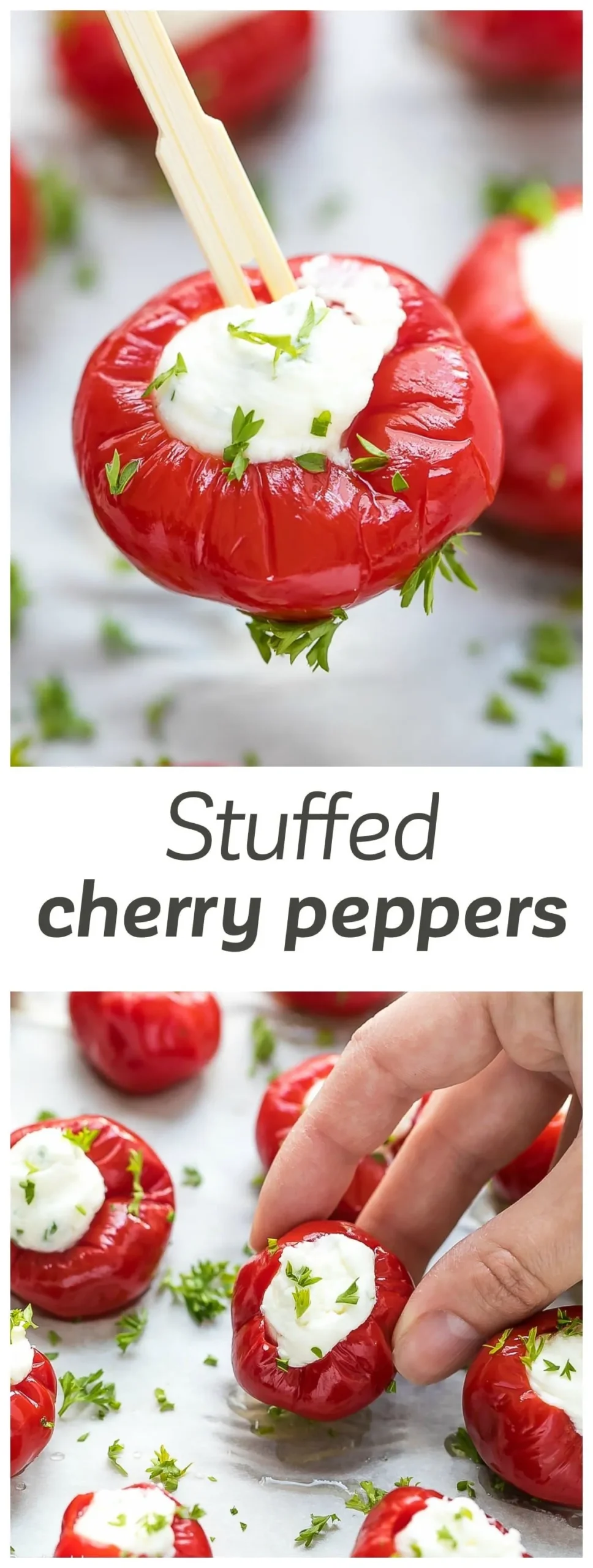 Stuffed Hot Cherry Pepper Poppers
