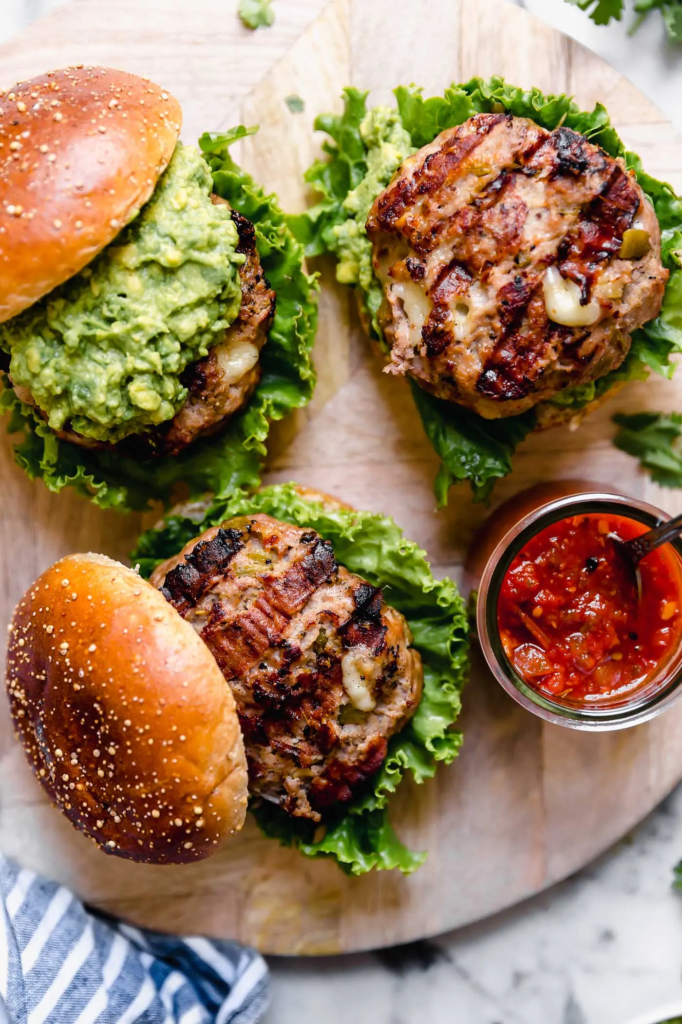 Stuffed Southwest Turkey Burgers