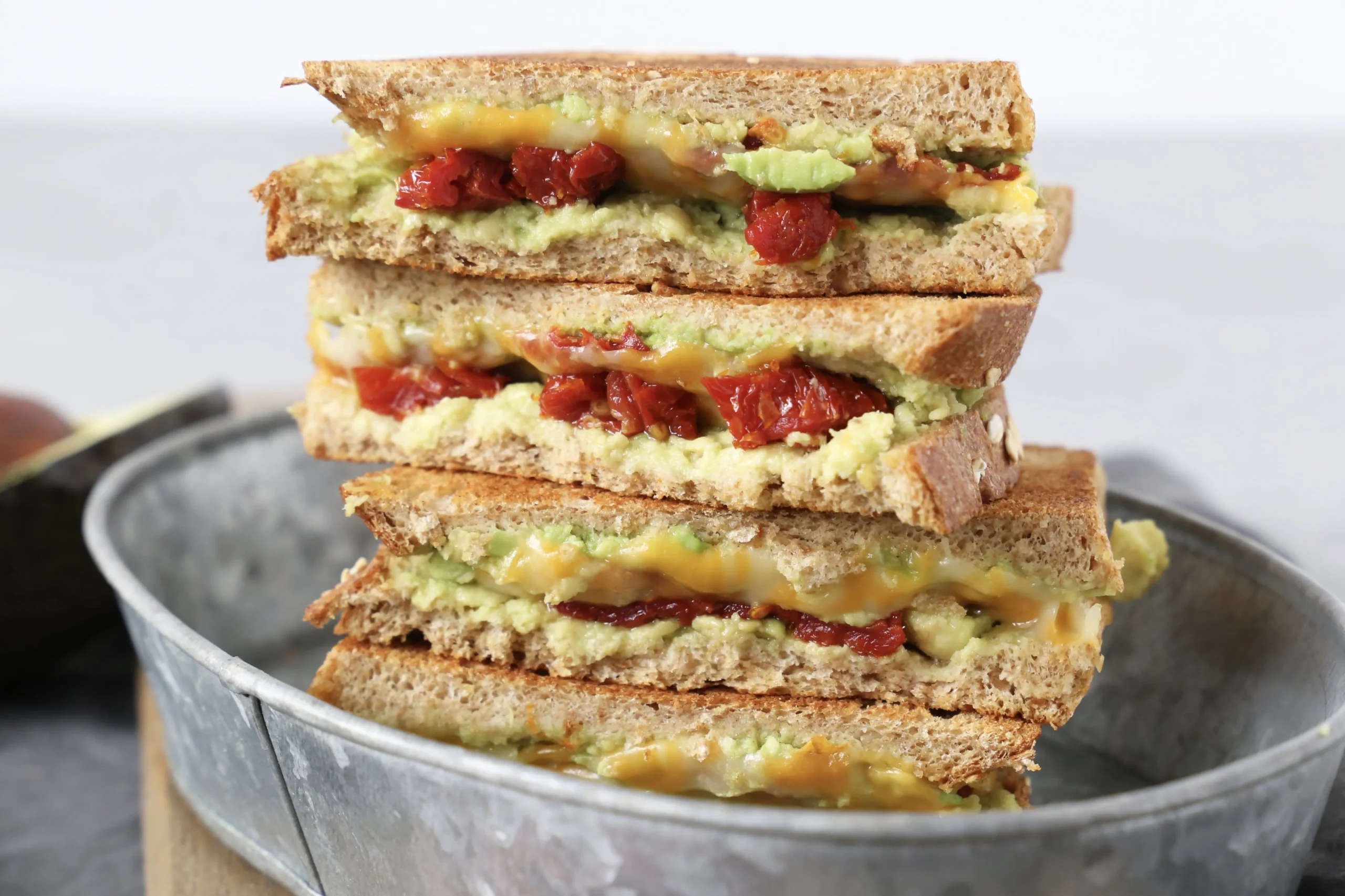 Sun Dried Tomato Avocado Grilled Cheese