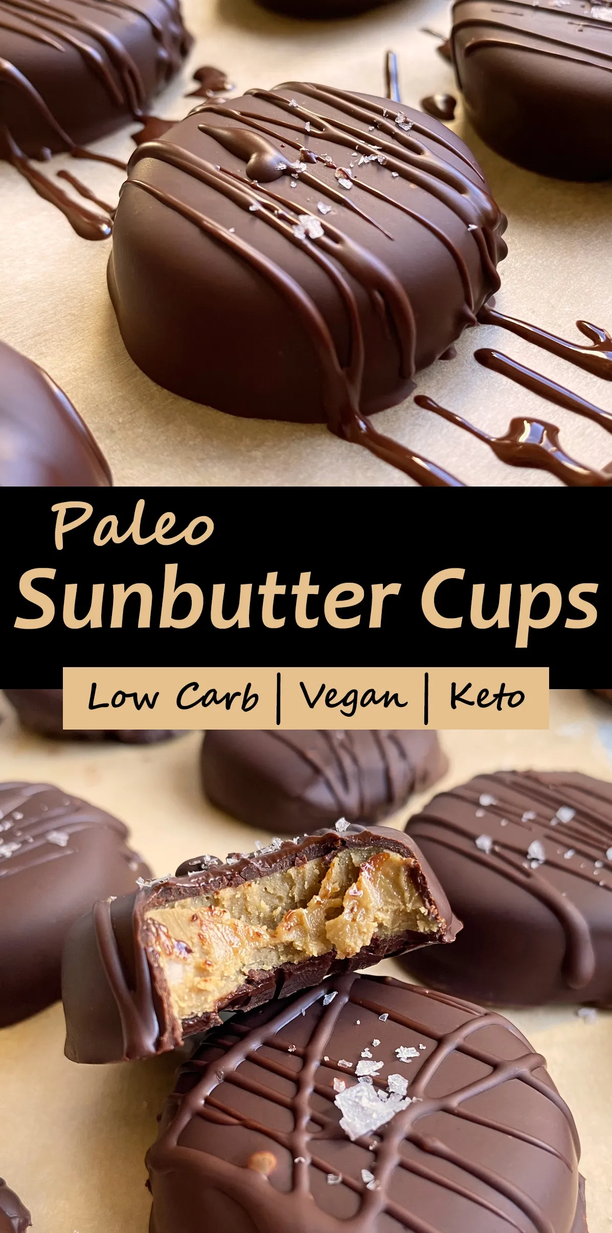 Sunbutter Cups with Dark Chocolate Hemp Seeds Vegan Gluten Free