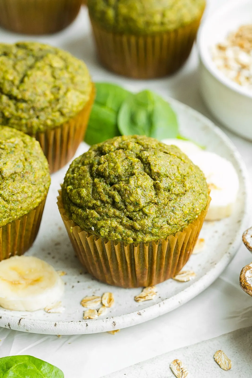 Super Green Banana Spinach Muffins