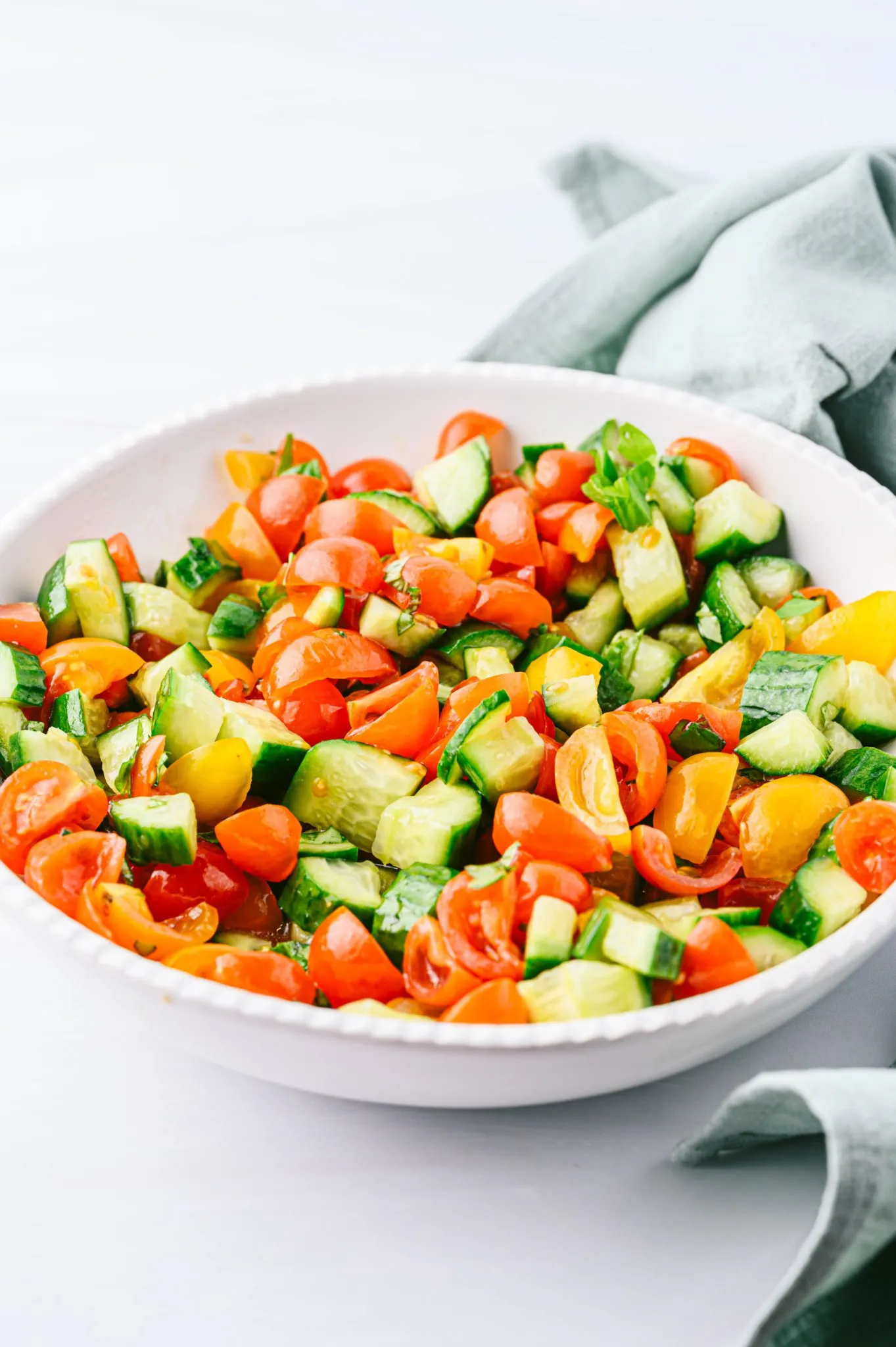Super Simple Cucumber Tomato Salad