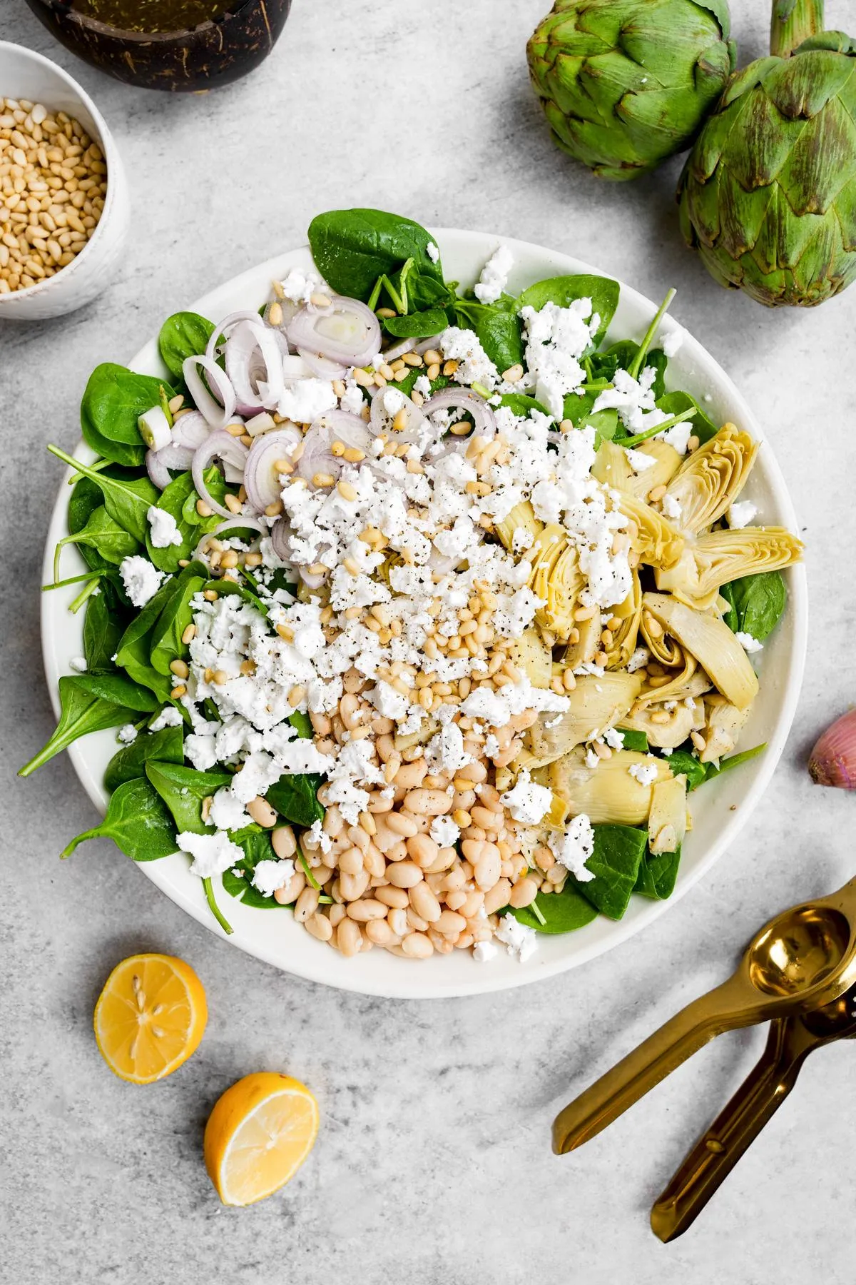 Super Spinach Artichoke Protein Bowl