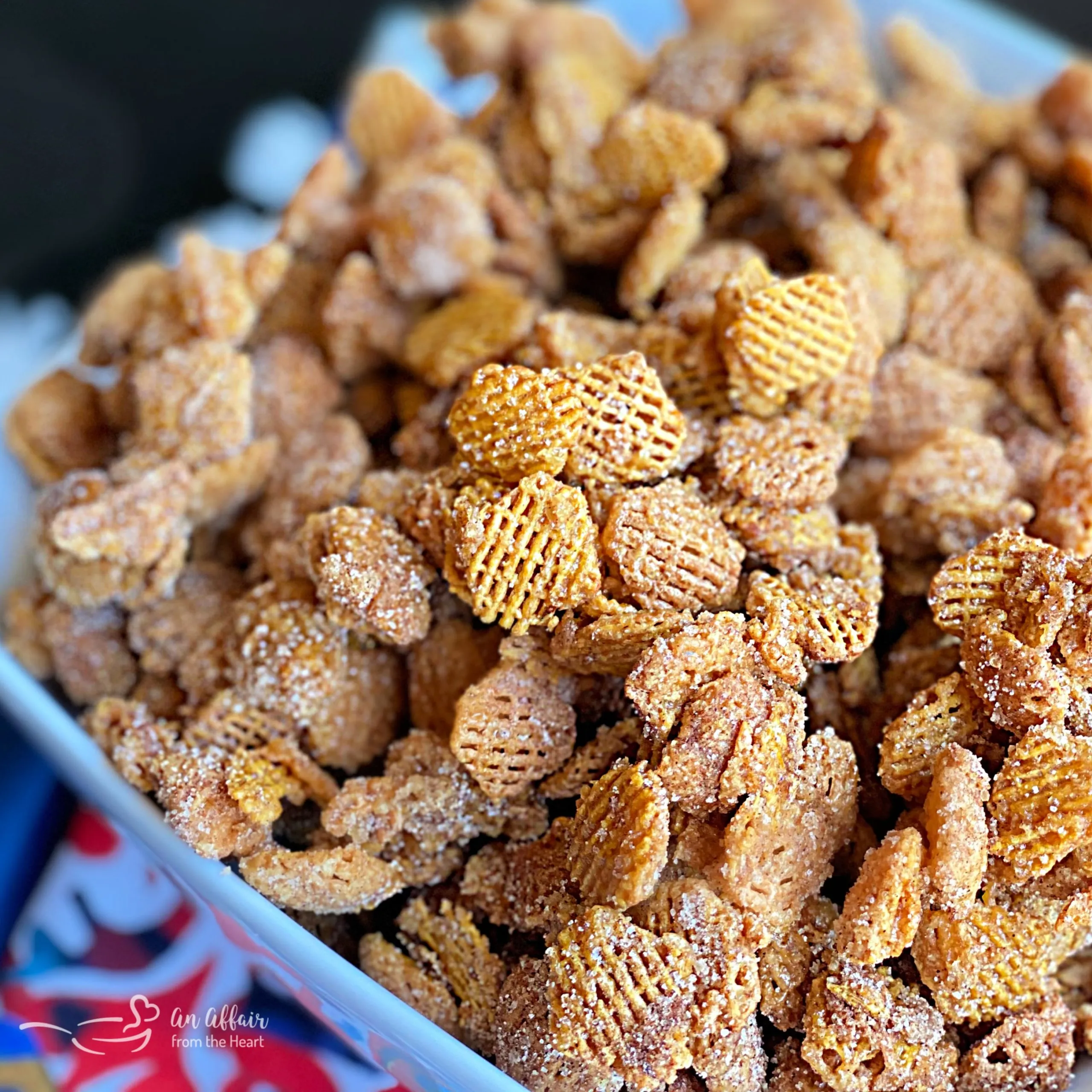 Sweet Churro Chex Mix Party Snack