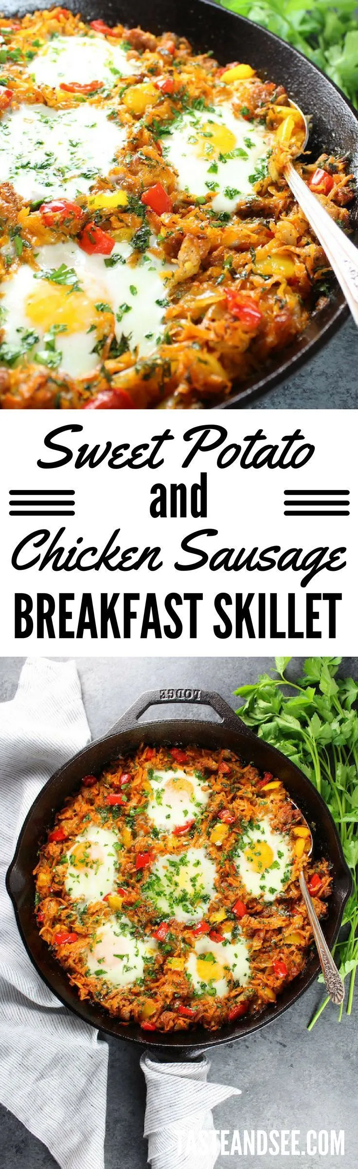 Sweet Potato Chicken Sausage Breakfast Skillet