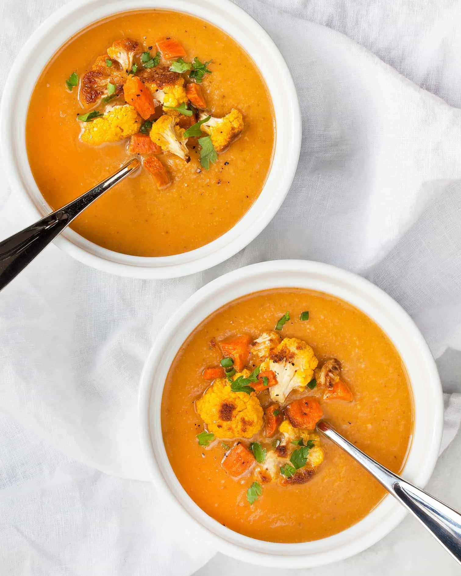 Sweet Potato and Cauliflower Soup