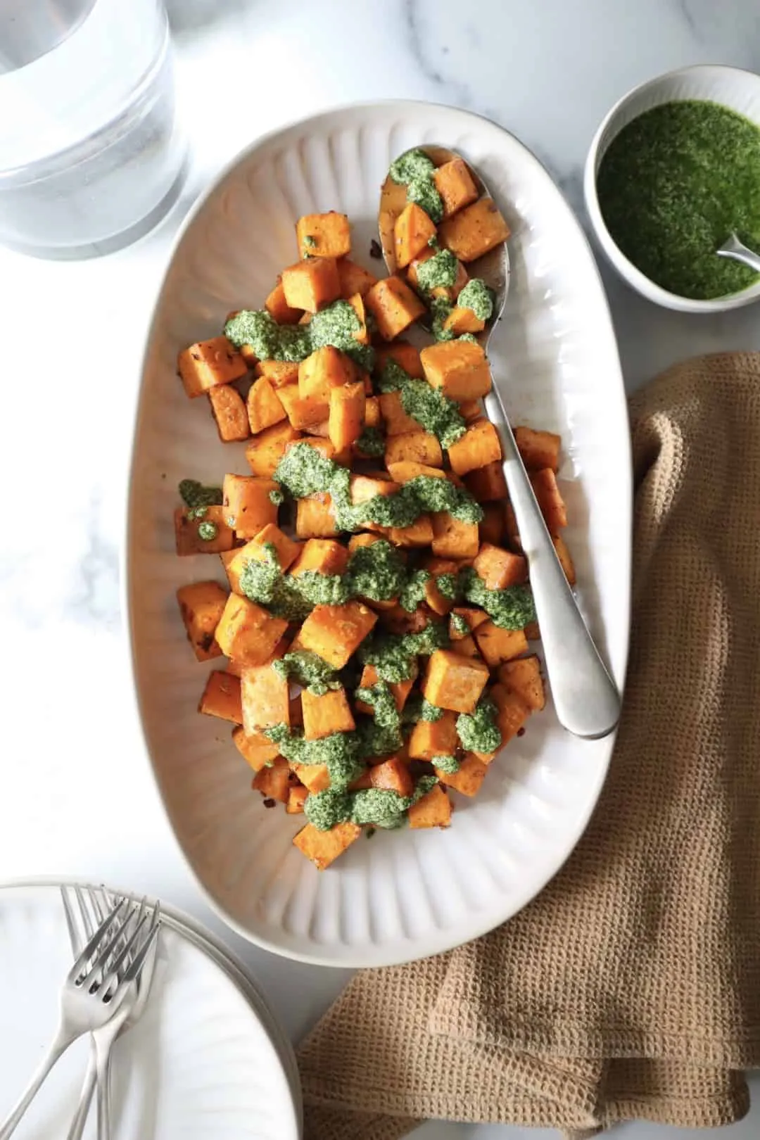 Sweet Potatoes with Lemony Kale and White Beans