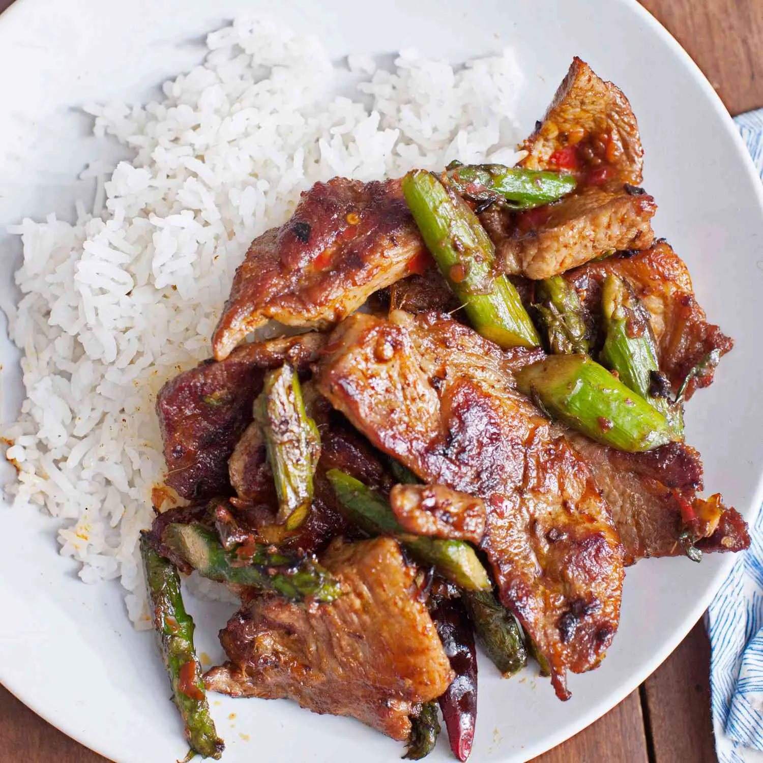 Sweet and Spicy Pork and Asparagus