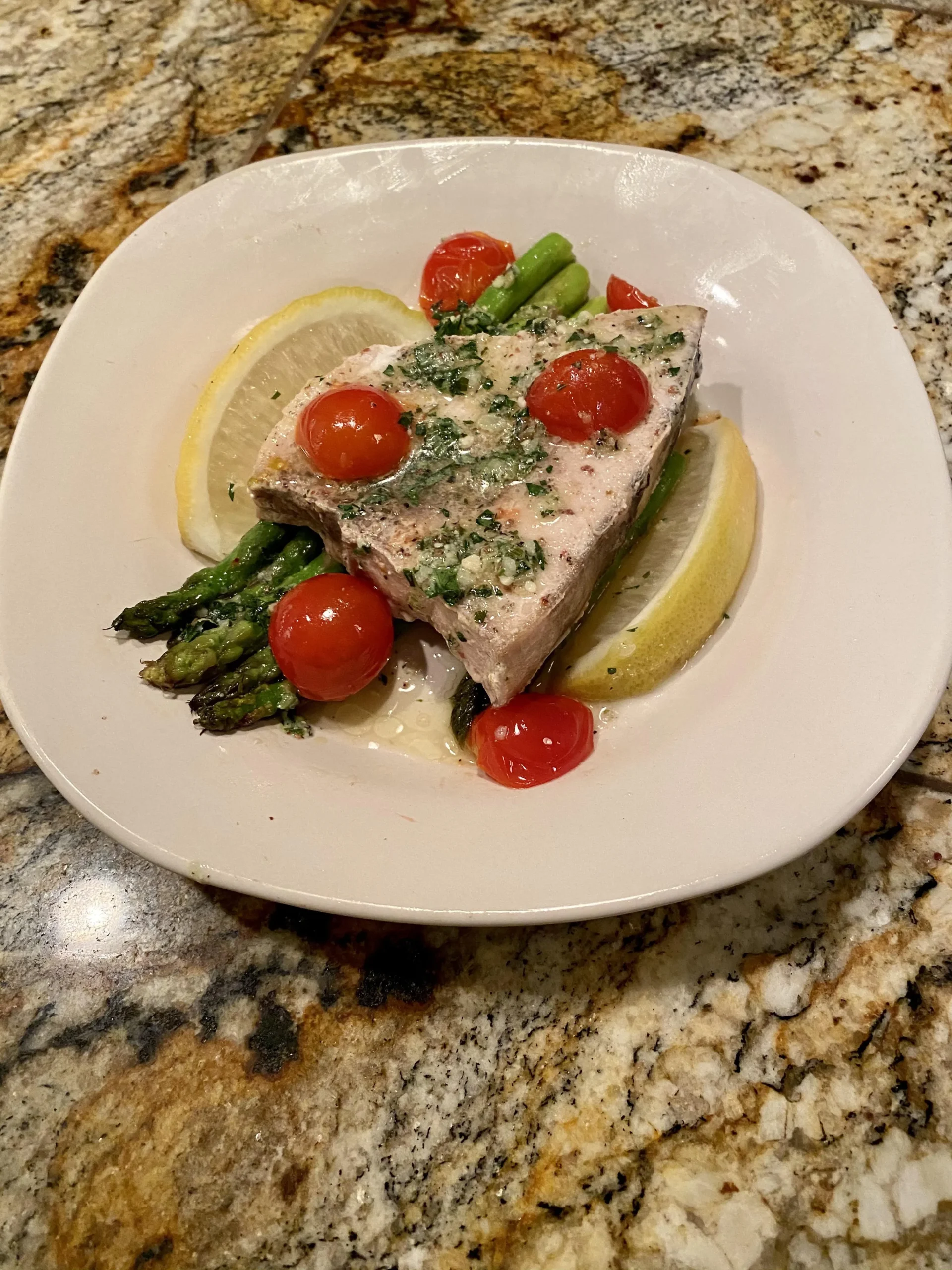 Swordfish with Garlic Sauce