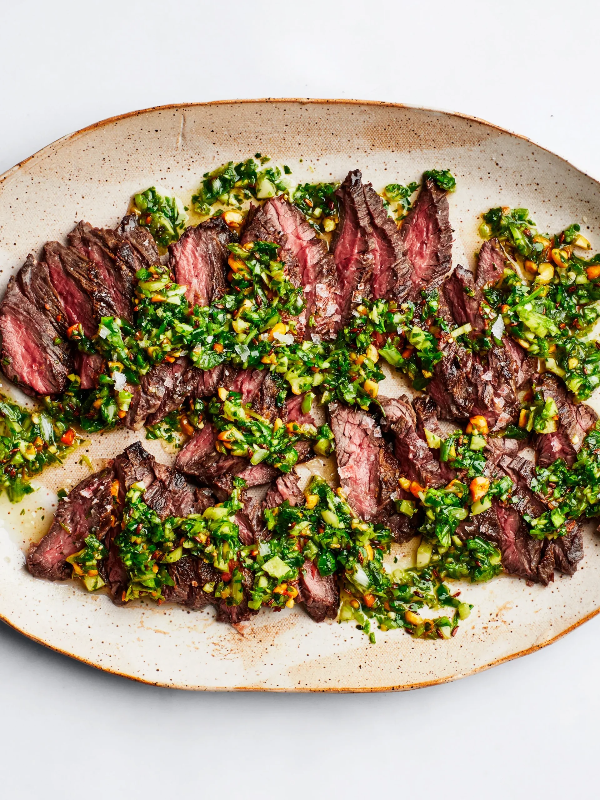 Tequila Lime Skirt Steak with Grilled Scallions