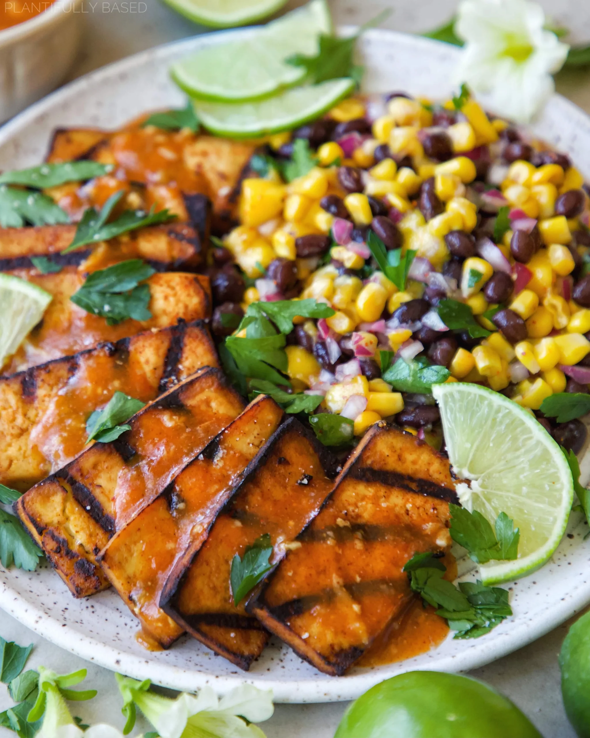 Tequila Lime Tofu with Mango Salsa