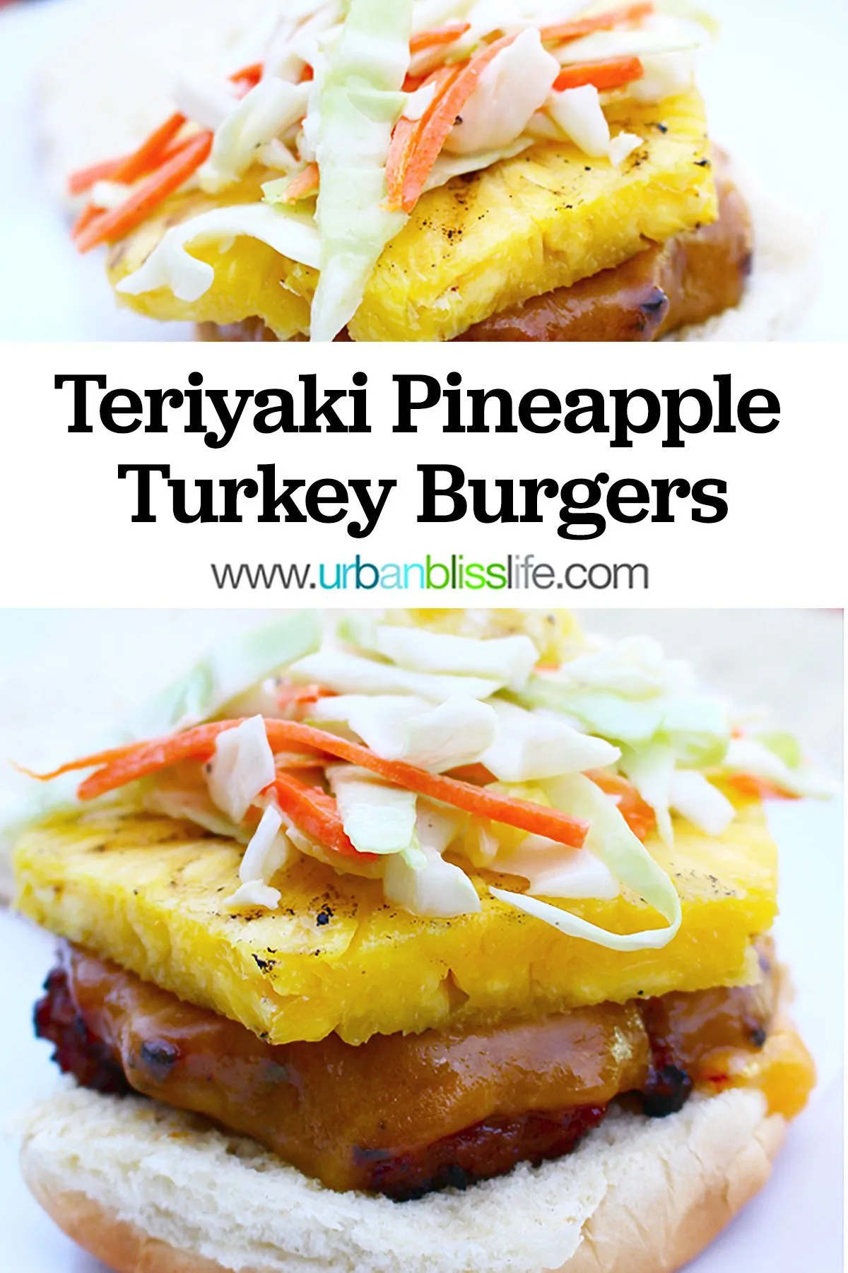 Teriyaki Turkey Burgers with Pineapple Slaw