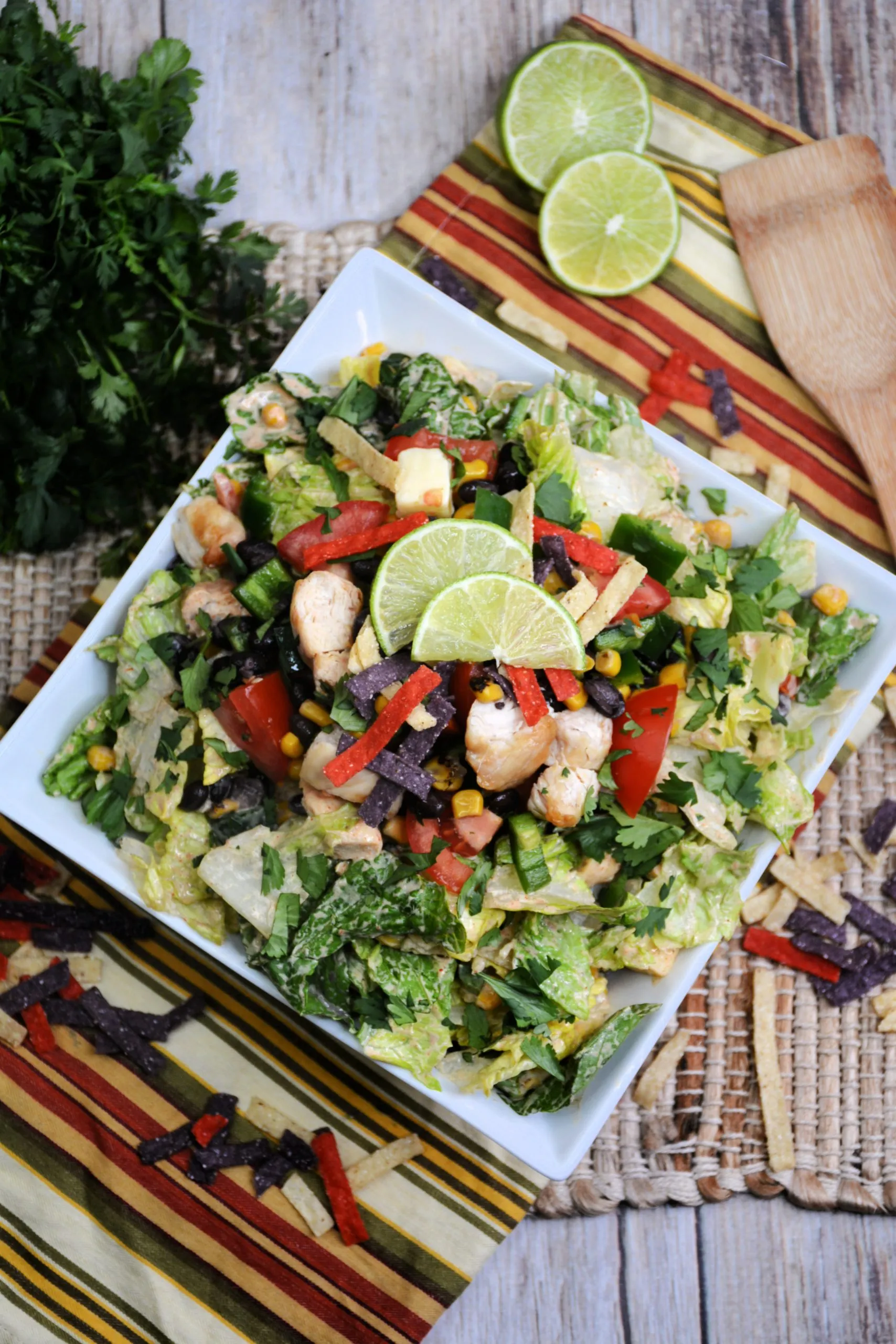 Tex Mex Chicken Salad with Hatch Chile Jalapeno Jam Dressing
