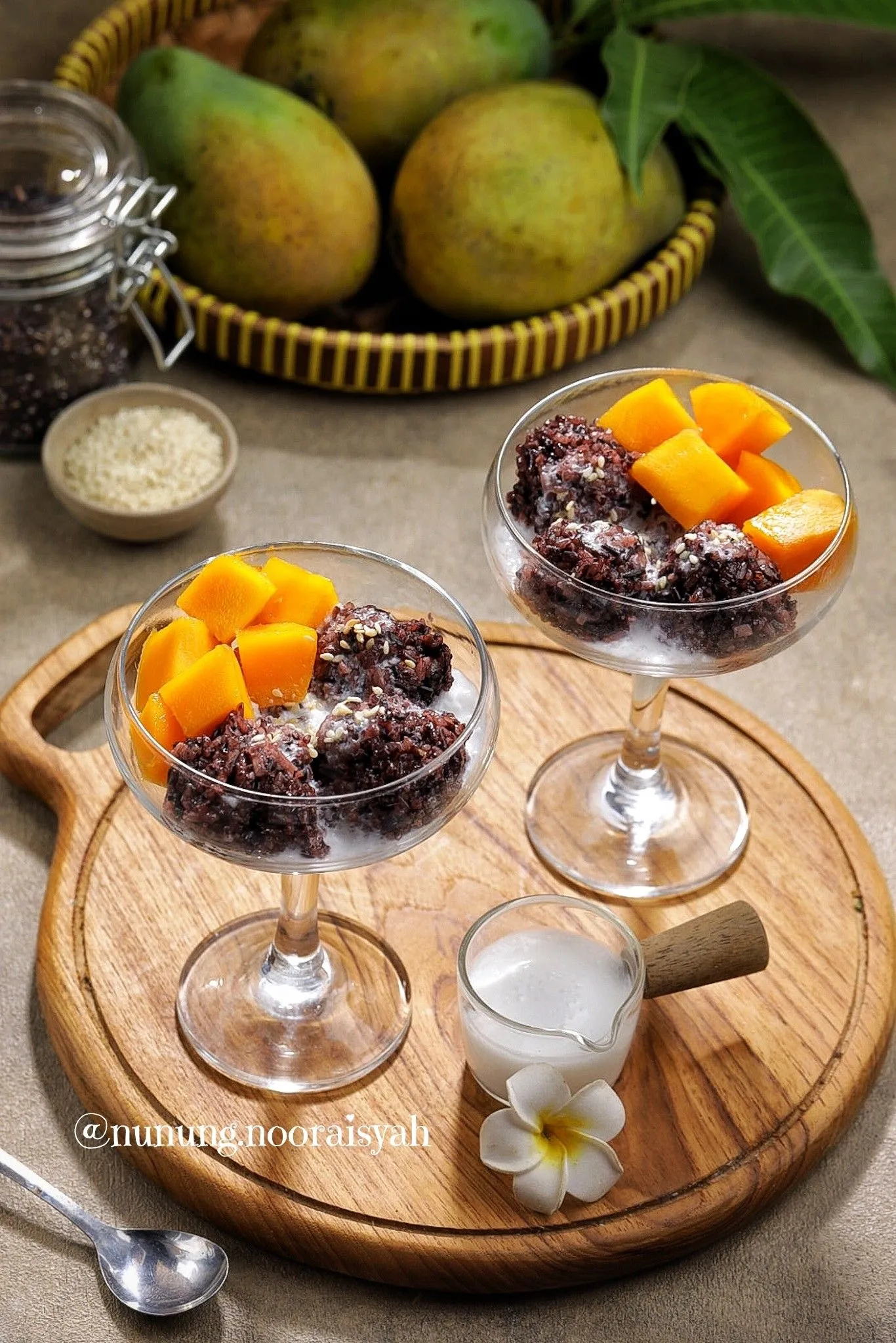 Thai Black Sticky Rice with Mango