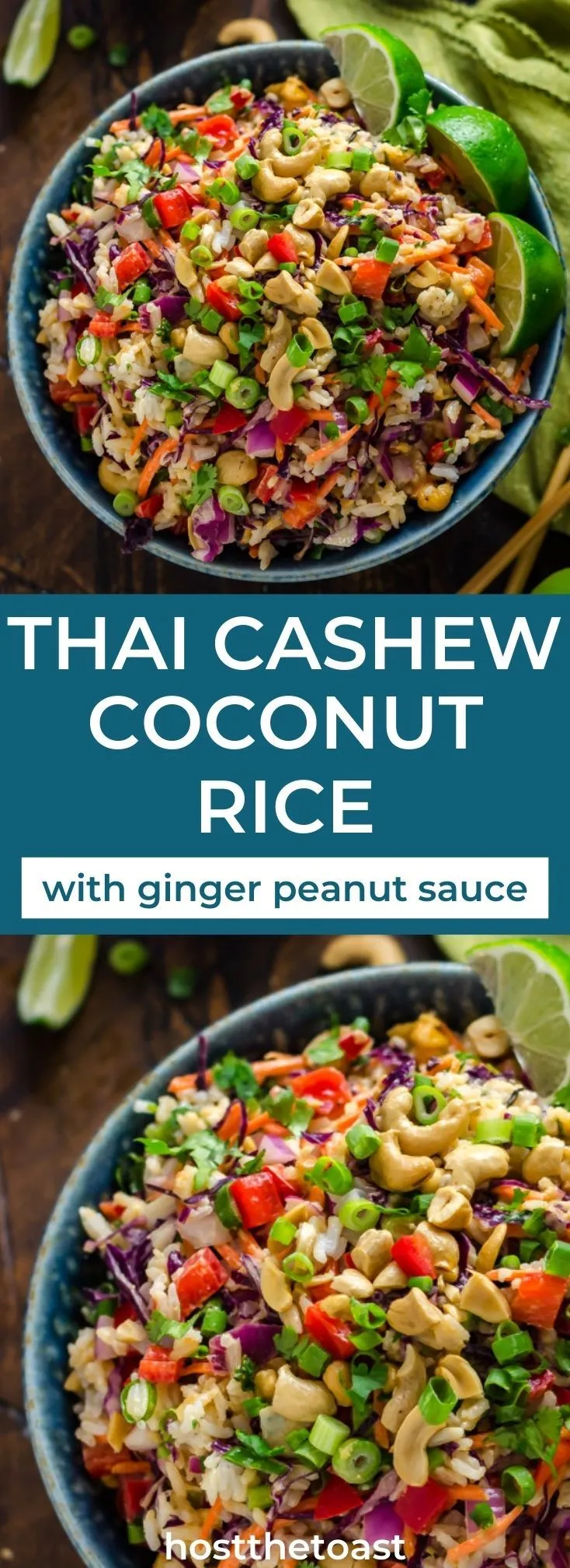 Thai Cashew Coconut Rice Ginger Peanut Sauce